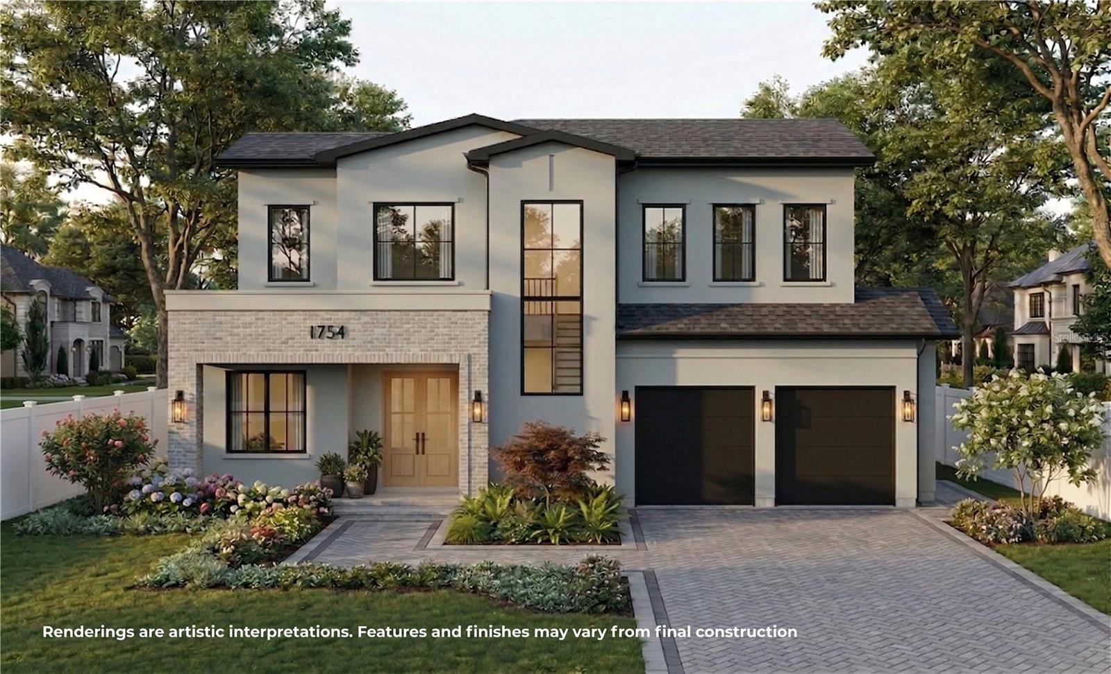 Under Construction. Experience the very best of Winter Park living with this stunning new construction home, where sophisticated design, luxury finishes, and an incredible location come together on a quiet tree-lined street. Ideally positioned just a short golf cart ride from Park Avenue, the YMCA, and Interlachen Country Club, this home offers the perfect combination of privacy, convenience, and refined Winter Park living. From the moment you step inside, an impressive foyer greets you, showcasing intricate marble mosaic tile that sets the tone for the craftsmanship found throughout. The open-concept floor plan flows effortlessly into the main living spaces, where the spacious living room serves as the centerpiece of the home with elegant archways, custom shelving with LED underlighting, warm wood beam accents, and a stunning stone-wrapped fireplace creating the perfect balance of sophistication and comfort. Designed for both everyday living and entertaining, the dining room features a beautiful dry bar complete with a wine refrigerator, while the chef’s kitchen is truly the heart of the home. Outfitted with Calacatta quartz countertops, a paneled built-in refrigerator, a full suite of Thermador appliances, and a spacious walk-in pantry, every detail has been thoughtfully selected to deliver both style and functionality. The first-floor primary suite provides a private retreat with generous proportions and a spa-inspired bathroom featuring marble mosaic tile, dual vanities, a freestanding soaking tub, an expansive walk-in shower, and a large walk-in closet. A rare additional first-floor guest suite adds incredible flexibility for family and visitors. Upstairs, the home continues to impress with a spacious loft, a conveniently located laundry room, and three additional bedrooms, offering plenty of room for everyone. Step outside and experience your personal outdoor oasis with a spacious covered lanai featuring a full summer kitchen overlooking the sparkling pool and spa. The oversized backyard provides an abundance of green space, creating the perfect setting for relaxing, entertaining, or enjoying time with family. Additional highlights include impact-rated windows and doors, premium finishes throughout, and an unbeatable location surrounded by some of Winter Park’s most desirable amenities. This is a rare opportunity to own a brand-new home combining thoughtful design, exceptional craftsmanship, and one of Central Florida’s most sought-after lifestyles.