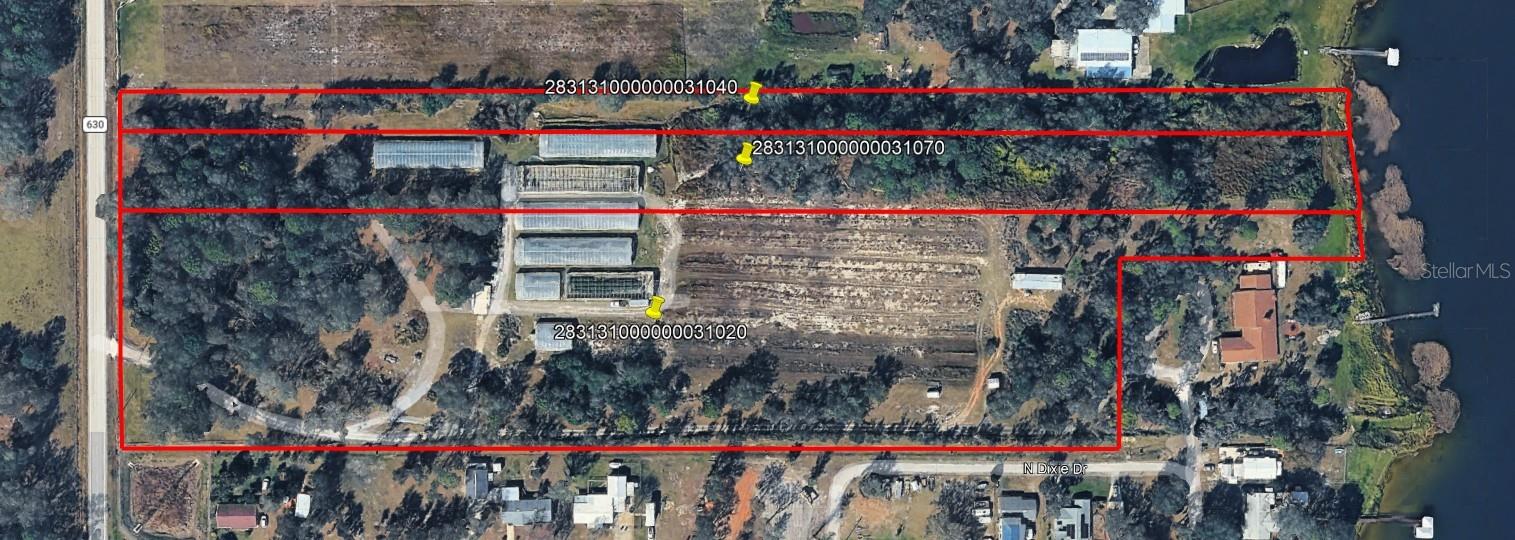 This beautiful 18-acre property on Lake Clinch in Frostproof offers a rare combination of natural
beauty, agricultural infrastructure, and residential potential. Featuring 31,680 square feet of
greenhouses, scenic wooded areas, and approximately 230 feet of frontage on one of the area's
most desirable lakes, the property provides stunning views along with excellent opportunities for
fishing, boating, and water skiing. A productive 8-inch well powered by a John Deere power unit
and a 4-inch electric well serving the greenhouses support agricultural operations, while septic,
electricity, telephone, and internet services are available on site. The property also includes 2.5
acres of a former bare-root citrus nursery with irrigation, suitable for growing a wide variety of
trees, vegetables, and other crops. Offering privacy and seclusion while remaining conveniently
close to schools, shopping, and restaurants, this versatile property is ideal for continuing nursery
operations, establishing a farm, or creating a beautiful lakefront homesite. 2,500 foot grass airstrip north of the property.