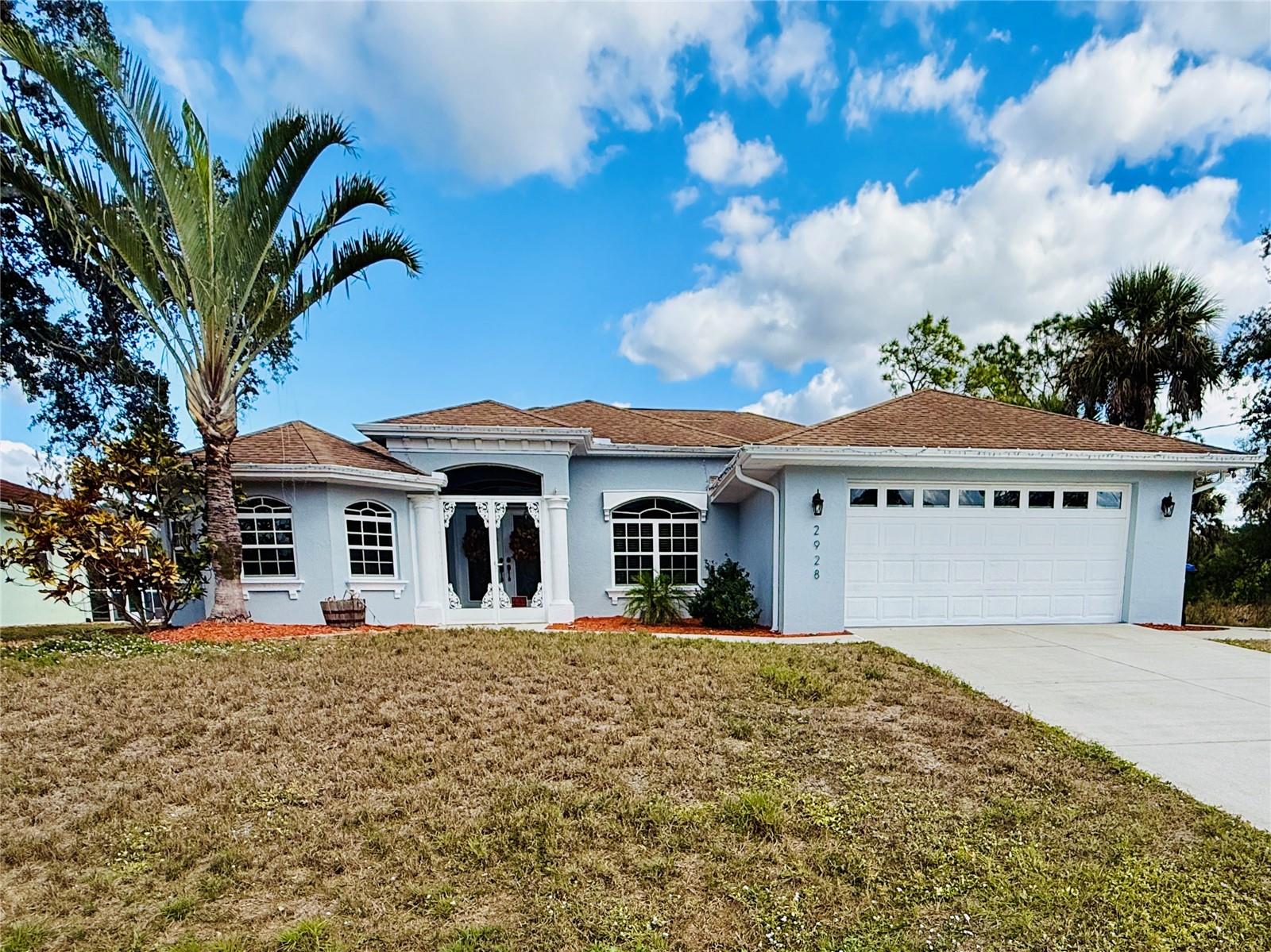 Enjoy waterfront living in this three-bedroom, two-bath, two-car garage pool home, located on the Blue Ridge freshwater canal in North Port. This split floor plan features ceramic tile throughout and includes a den with French doors that can be used as a fourth bedroom, home office, or flex space.

The kitchen features granite countertops and opens to a bright breakfast nook with a large picture window overlooking the heated saltwater pool. There is also a formal dining area.

Step outside to the pool area, ideal for entertaining or simply unwinding while taking in peaceful canal views. The private dock makes it easy to fish from your backyard or enjoy quiet moments by the water.

 Conveniently located just minutes from dining, shopping, and easy access to the interstate. New HVAC installed September 2025.