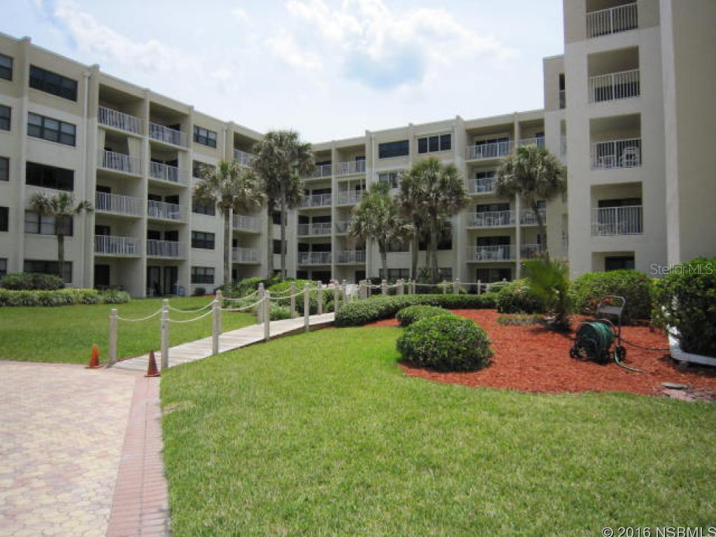 : Great 2 bedroom 2 bath condo in Beautiful New Smyrna Beach. Live the Florida Vacation lifestyle. Castle Reef located on a no drive beach and has a heated pool, tennis court, shuffle board and plenty of parking. Enjoy your morning coffee or evening cocktail on your private balcony. Large dining/living room perfect for those gatherings. Conveniently across the street from grocery store, restaurants, shops, gym & nail salon. This is a Fannie Mae HomePath property. All information recorded in the MLS is intended to be accurate but cannot be guaranteed, buyer advised to verify ;LocationDescription: Condo ;Water: City