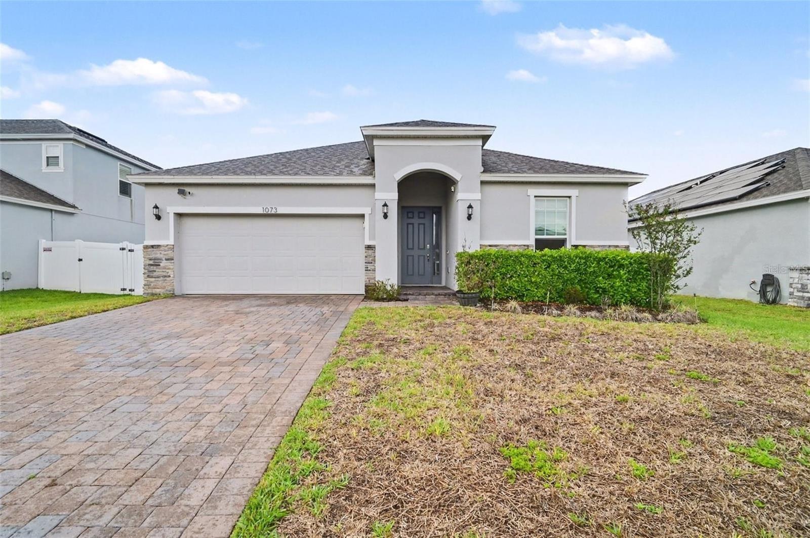 Quiet neighborhood. Pond views. Gorgeous sunsets. Heated saltwater pool. Built in
2020, this move-in ready home offers modern living with an open floor plan and a
backyard designed for relaxing and entertaining. Enjoy peaceful water views with no
rear neighbors, then unwind by the pool as the sun sets each evening. A community
walking trail connects directly to the local middle and high schools, making daily
routines a little easier. This is the kind of home that feels like a getaway while still being
close to everything.