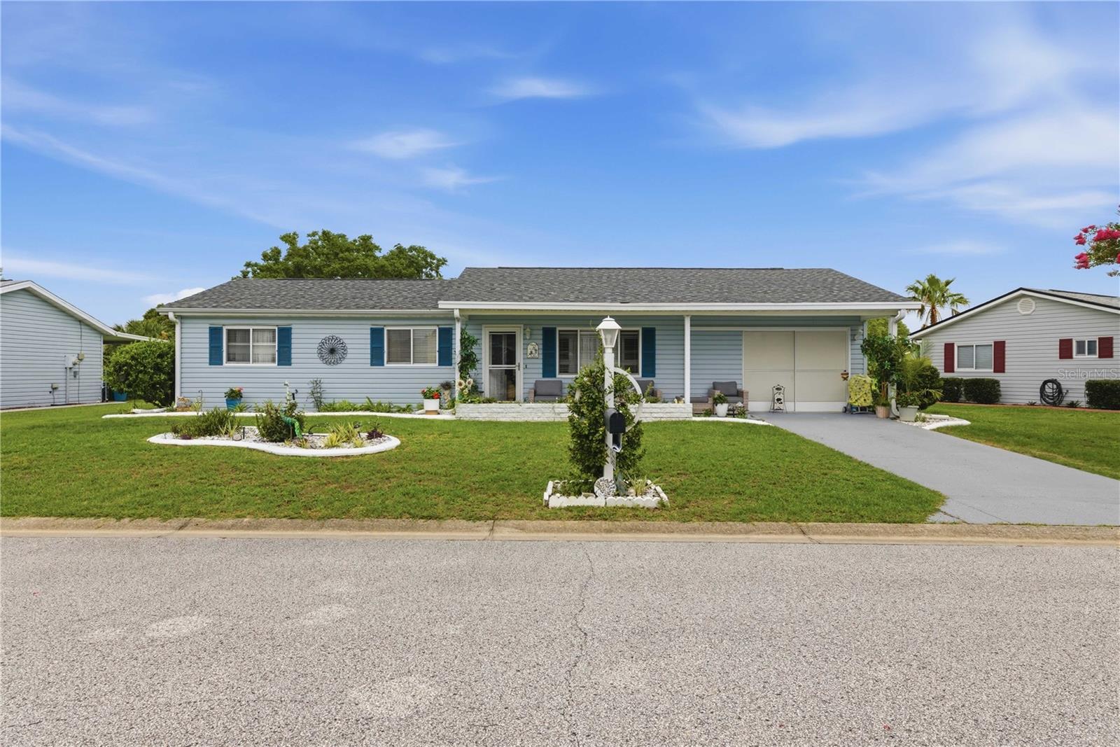 Welcome to this beautifully updated, move-in ready 2-bedroom, 2-bathroom Pecan model in the highly sought-after, gated 55+ golf community of Spruce Creek South! Located just 2 miles from The Villages, this home offers total peace of mind with major recent updates: a 2023 Roof, 2022 HVAC, 2026 DISWASHER, and a December 2025 Western Refiner whole-house water filtration and purification system.

Inside, you will find a completely remodeled kitchen with newer appliances, beautifully renovated bathrooms, durable laminate flooring, and tile in the wet areas. A standout feature is the 2024 Omni Shield full-house fire and safety package, complete with smoke detectors, a carbon monoxide detector, heat sensors, a bed shaker, and smart water leak detectors for the appliances.

Beyond the home, the community offers endless amenities to keep you active year-round. Enjoy a vibrant lifestyle with a spacious clubhouse, a heated outdoor pool and jacuzzi, his-and-hers saunas, an indoor fitness center, a billiards room, and dedicated card rooms. There is always something to do with a variety of social clubs, indoor activities, and seasonal get-togethers featuring live bands and performers. Additional gated parking is also available for a minimal yearly fee.

Step outside to the enclosed lanai or the fenced-in portion of the yard—perfect for your furry friends. Connected to public sewer and water, this home is incredibly convenient to shopping, dining, doctors, and pharmacies. There is a residential gate that takes directly to the Spruce Plaza which also offers many extra businesses for your convenience to choose from, including an urgent care, several dentist, pharmacies, restaurants, ice cream shop, and more... Offered with most furniture available as an option! Schedule your tour today before this fantastic opportunity slips away.