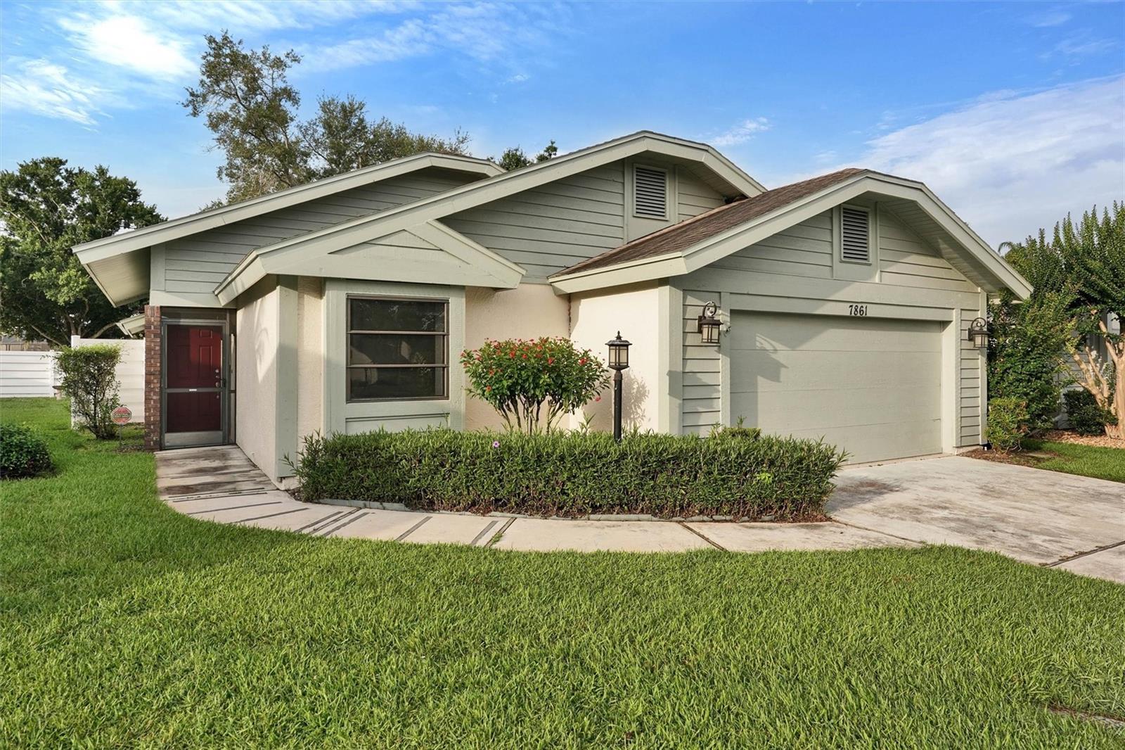 Virtually Staged. Find your FOREVER home in Pine Trace in Palm Aire.  This community is charming and close to Palm Aire Country club which offers a variety of membership.  Golf,tennis,pickleball,swimming, dinning and social are all part of this excellent facility.  UTC Mall, Sarasota Airpot, St. Armands,downtown Sarasota (with cultural events and venues) unparalleled beaches, and tourist attractions are all close by. This home is updated with new flooring and paint and a fenced in yard with lush tropical foliage.  The kitchen is large with stainless steal appliances and lots of storage. Two outdoor seating areas are just right for entertaining.IT IS A PERFECT HOME IN A PERFECT LOCATION TO LIVE THE FLORIDA LIFESTYLE.  EASY TO SHOW