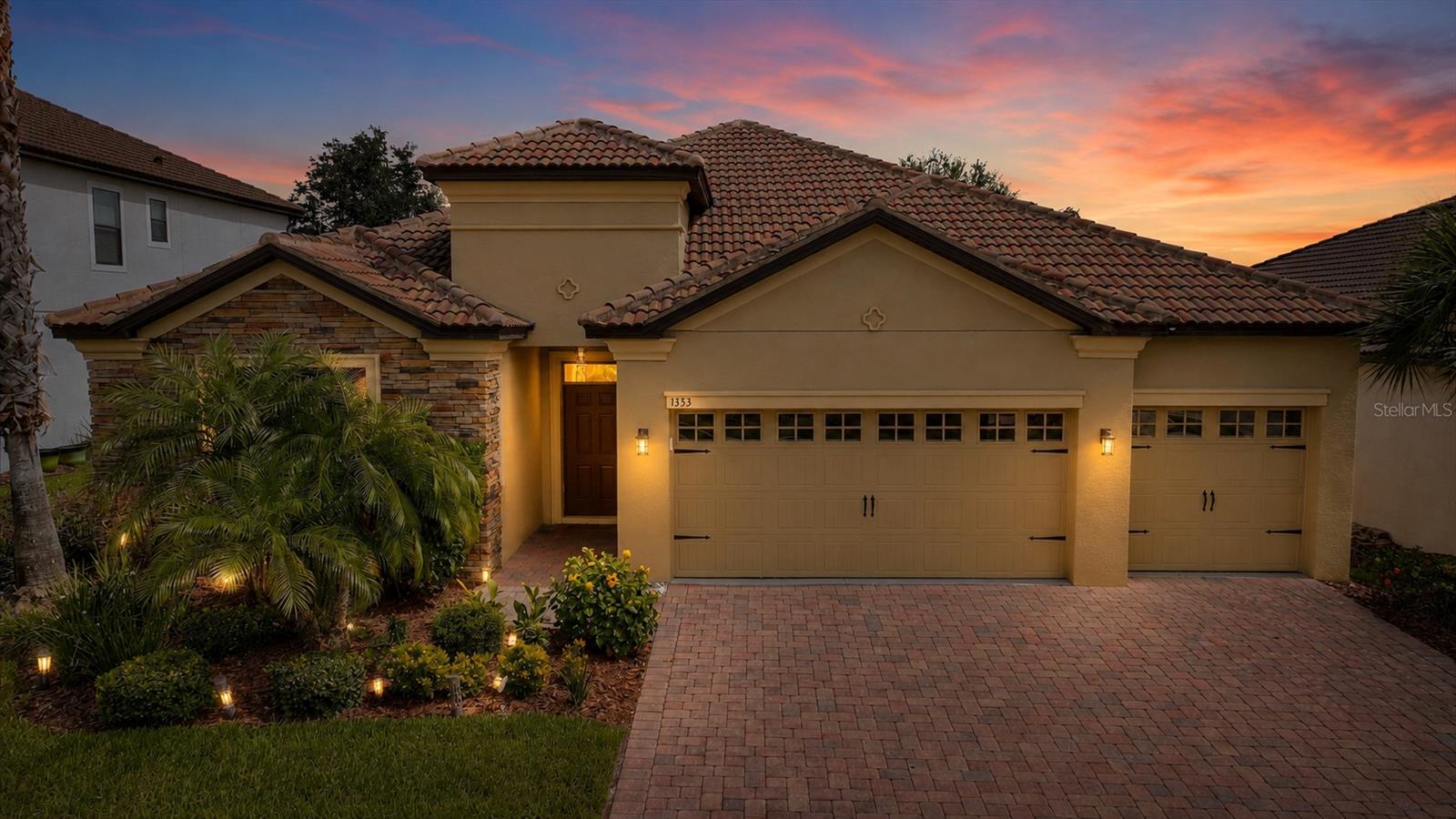 LIVE LIKE A CHAMPION! GOLF COURSE FRONTAGE, FULL GOLF MEMBERSHIP INCLUDED IN THE HOA! Impeccably maintained and truly move-in ready, this beautifully updated 3-bedroom, 3-bathroom home with a versatile flex room and 3-car garage is perfectly positioned on one of the most desirable premium golf course lots in ChampionsGate Country Club. Featuring brand-new energy-efficient windows throughout with a transferable warranty, fresh interior and exterior paint, new luxury Stainmaster carpet, brand-new LG stainless steel kitchen appliances, a new LG stackable washer and dryer, updated LED recessed lighting, and new coach lights, this home offers peace of mind along with modern style.
Ideally located just steps from the neighborhood restaurant and resort-style pools, this exceptional residence combines luxury, convenience, and an unbeatable location. Step inside to a bright, open floor plan featuring 18” tile throughout the main living areas and an abundance of natural light. The spacious flex room is perfect as a home office, guest room, media room, or hobby space, offering endless possibilities to fit your lifestyle.
The chef-inspired kitchen boasts granite countertops, abundant cabinetry, and brand-new LG stainless steel appliances, creating the perfect space for everyday living and entertaining. The adjacent laundry room features a new LG stackable washer and dryer along with additional storage.
Retreat to the spacious primary suite featuring dual vanities, a large walk-in shower, and new plush carpeting for added comfort.
Enjoy peaceful mornings and relaxing evenings from your north-facing covered lanai overlooking sweeping golf course views, creating the perfect outdoor retreat.
ChampionsGate offers unmatched amenities, all easily accessible via golf cart-friendly roads. The Oasis Club, a 14,000-square-foot private clubhouse, features a restaurant, movie theater, state-of-the-art fitness center, game room, tiki bar, lazy river, private cabanas, and more. Residents also enjoy exclusive access to The Plaza, a private clubhouse offering a restaurant with a $75 monthly food and beverage credit, bar, fitness center, game room, two resort-style pools, and pickleball courts. The newly opened Retreat Club further enhances the lifestyle with a water park and additional recreational amenities.
Your HOA includes full golf membership, tennis, pickleball, access to all three clubhouses, gated security, lawn care, security monitoring, cable, internet, and phone services. CDD fees and trash collection are included in the property taxes.
Located just minutes from world-famous theme parks, shopping, dining, and major highways, this is a rare opportunity to own a beautifully upgraded home on one of the finest lots in ChampionsGate Country Club. Schedule your private showing today!