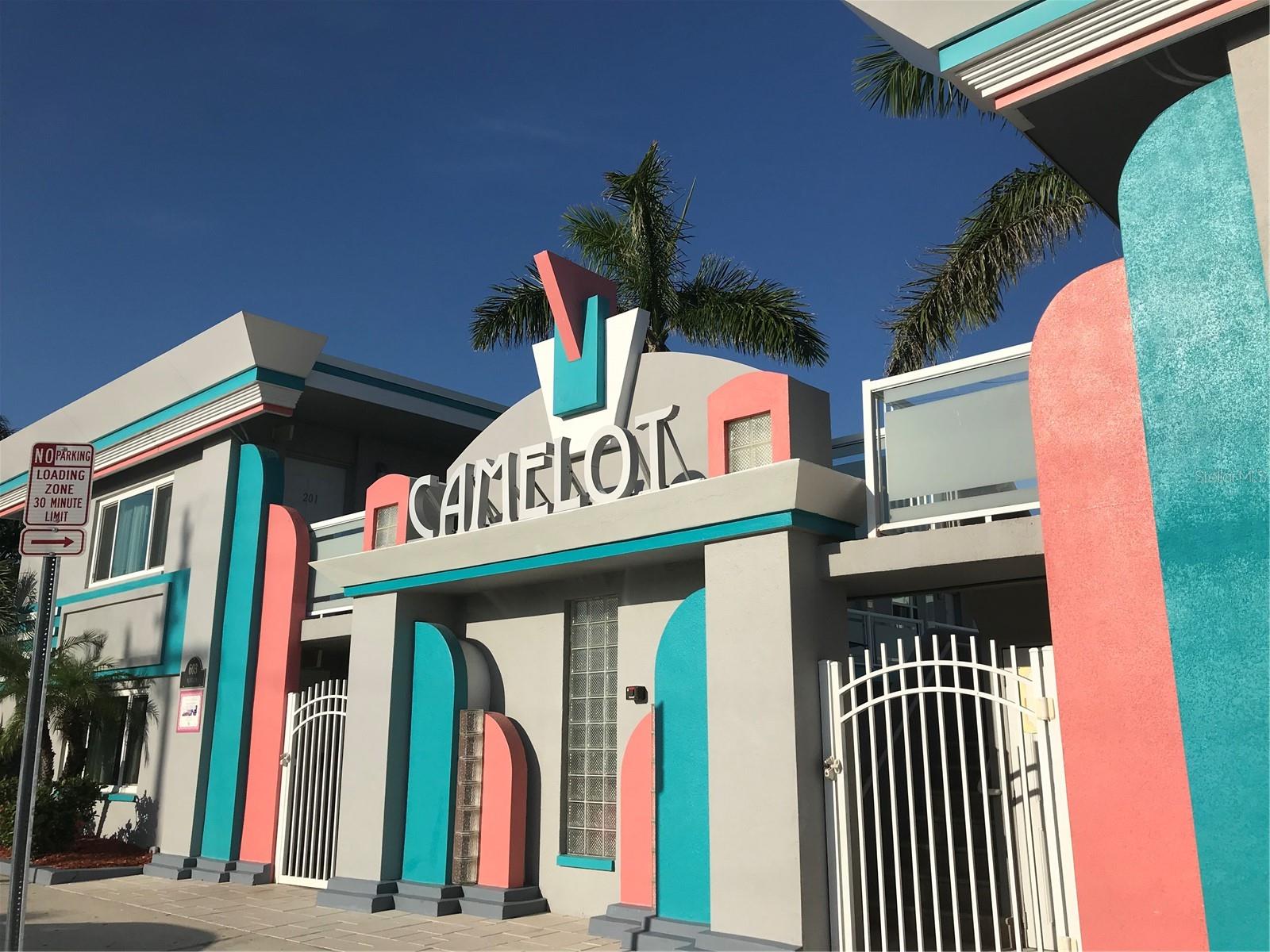 This is a beautifully decorated condo hotel unit.  This investment property can be used by the owners 28 days of the year.   New owners can choose to allow pets.   There is a bathtub/shower combination not just a small stall shower.   This unit also has a  sofa bed for additional sleeping.  All dishes, utensils and cookware are provided.   There is a pool for guests as well as a rooftop grilling/gathering spot.