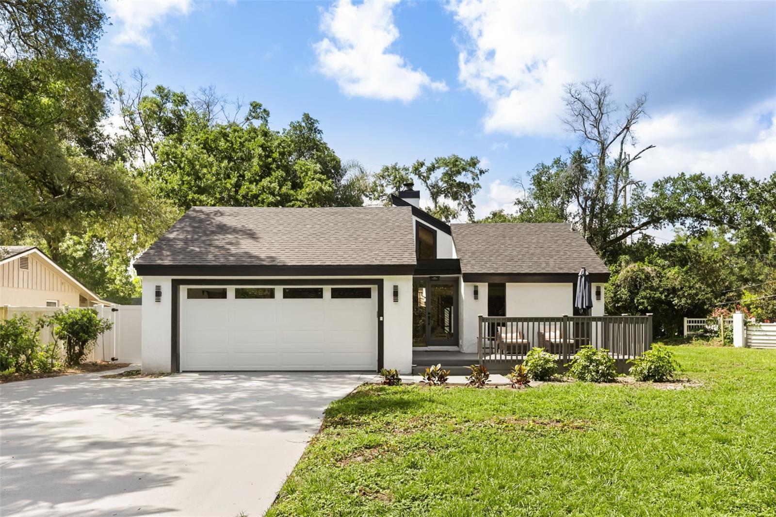 Stunning, move-in ready home in the heart of Altamonte Springs! This beautifully remodeled 3-bedroom, 2.5-bath residence is tucked away at the end of a quiet street on a spacious lot, offering privacy, comfort, and modern style. The home features a brand-new roof, fresh interior paint, luxury vinyl plank flooring throughout, and beautifully updated bathrooms with custom-tiled showers. The designer kitchen is the centerpiece of the home, showcasing new countertops and a striking waterfall island that’s perfect for cooking, entertaining, and gathering with family and friends. Enjoy Florida living from the welcoming front deck or relax year-round in the screened porch overlooking a peaceful pond. Ideally located near top-rated schools, major highways, shopping, restaurants, banks, and hospitals, this exceptional home combines quality updates with an unbeatable location. Don’t miss your opportunity to make this beautiful home yours!