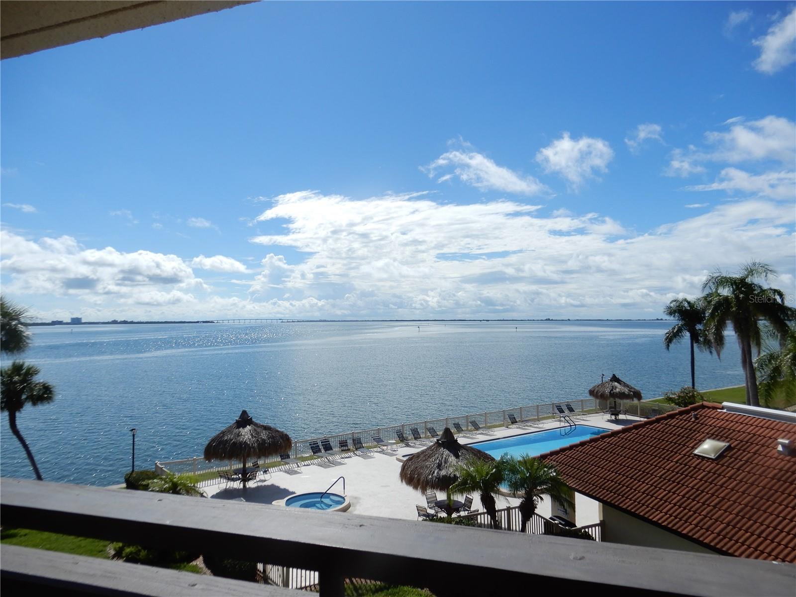 Feel like you're on vacation all year round.  This two-bedroom two bath condo on open Tampa Bay has easy elevator access and offers spectacular views of not only dolphins and manatees, but breathtaking views of the Skyway Bridge as well. A private balcony gives you a front row seat to the beauty of nature and ever-changing dance of birds, fish, boats and always sparkling shimmering water.  Beautifully renovated and completely furnished in turnkey condition.  Bring your toothbrush and bathing suit and you're good to go.  Amenities include heated and chilled pools, saunas, spas, lending library, full function party room in the clubhouse with fitness center - and, if tennis is your bliss, three Har Tru soft tennis courts invite easy play with a welcoming array of clinics, group play and more.  Tierra Verde's most complete Resort style community is within a bike ride to world class beaches - Ft. DeSoto Park and St. Pete Beach, multiple pedestrian friendly restaurants, the Pinellas Trail, shopping, and within a 40-minute ride to the airport.  Gated 24/7 making the grounds secluded, private, and secure. Paradise awaits.