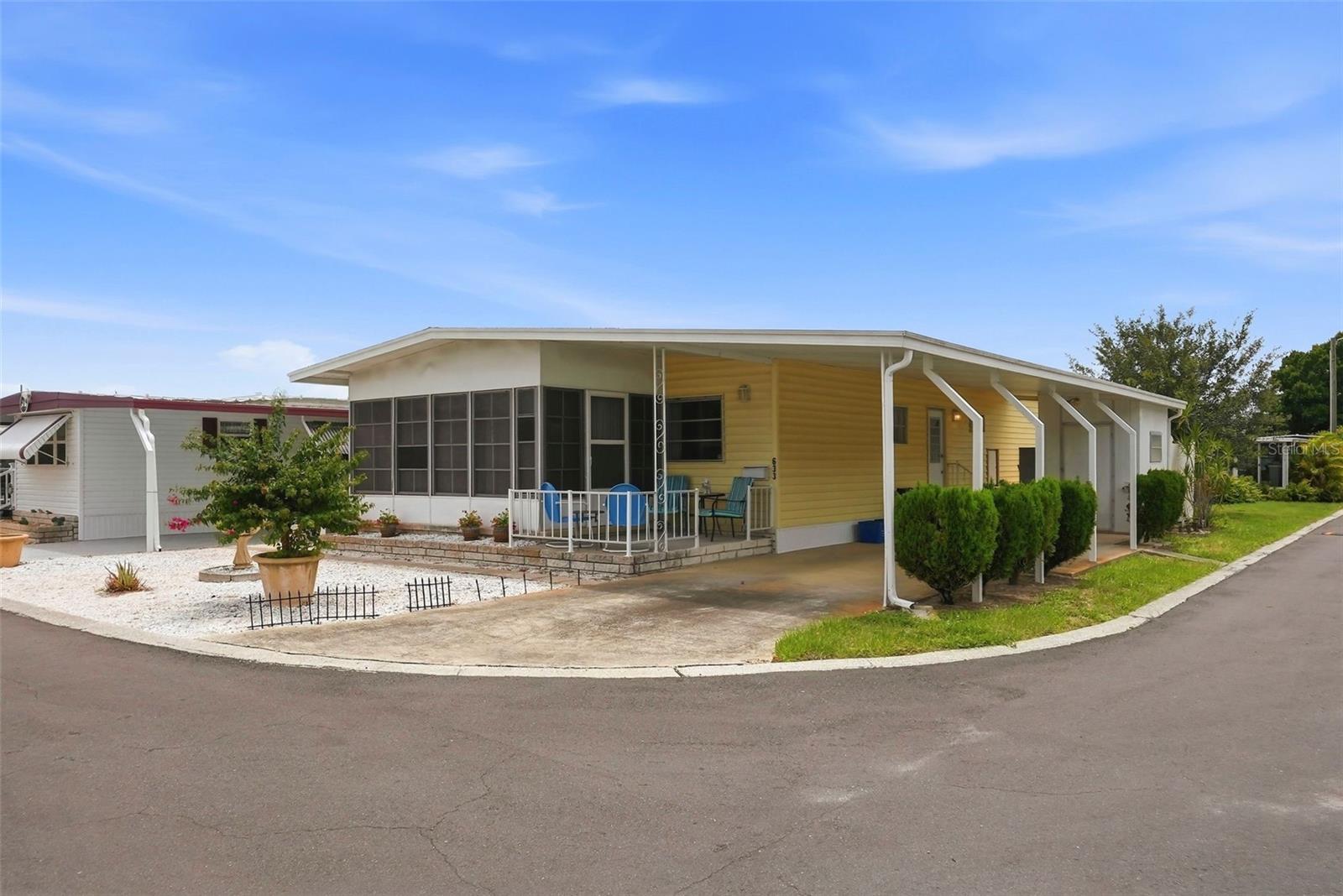 This beautifully updated and fully furnished double-wide mobile home features an open-concept layout, chef’s kitchen, spacious rooms, and a large screened porch perfect for enjoying a Florida lifestyle or converting to added living space. A rear projector in the living room offers a theater experience perfect for relaxation. Located in the highly sought-after 55+ Beachway Park, a hidden gem in Gulfport, residents enjoy a heated pool, clubhouse, shuffleboard, on-site laundry facilities and a full calendar of social activities. Beachway homeowners own a share of the land lease and the HOA is an extremely affordable $240 a month for gas, water, sewer, trash, and lawn maintenance. Beachway is located directly alongside the Pinellas Trail, ideal for walking, jogging, and cycling, and just minutes from the Gulf beaches. It is also just a short drive to the vibrant Gulfport Waterfront area with multiple restaurants, retail stores, a Library, a Senior Center, a Performing Arts Theater, and public fishing pier. Gulfport hosts a Fresh Market every Tuesday and an Art Walk on the First Friday and Third Saturday of the month. Enjoy the pride of ownership and begin now to enjoy being a part of this special community.