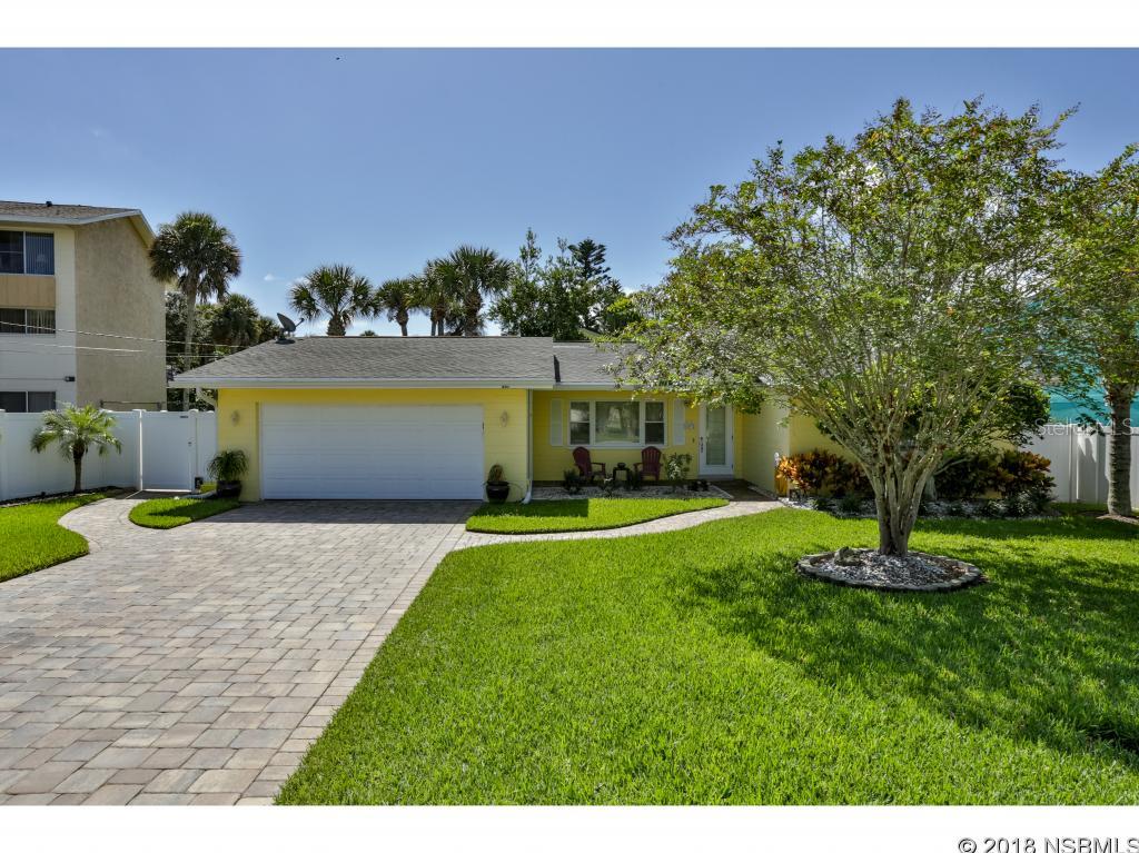 Fully furnished 3 bedroom 2 bath home. - (Furniture will not be removed) available May2019 - price based on length of stay. Small pets considered no large dogs. House is immaculate and has spacious kitchen, nice Florida room, fenced yard with tiki bar and tropical landscaping, oversized 2 car garage, short stroll to the beach.