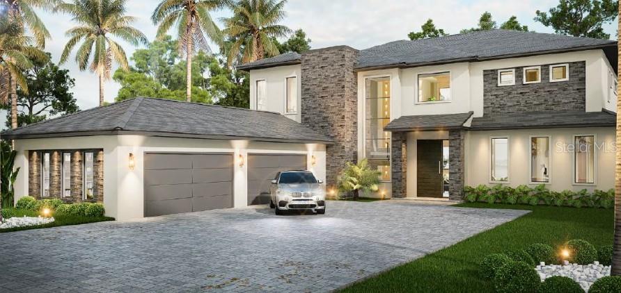 Under Construction. Tucked away on a quiet preserve homesite, this extraordinary two-story estate unfolds as a private retreat where refined design meets effortless luxury. From the moment you arrive, the home’s thoughtful craftsmanship and elevated finishes set the tone for a residence designed to be both lived in and admired.

Inside, the heart of the home opens beautifully - living room, dining space, kitchen, and media room flowing together atop elegant porcelain tile floors that reflect natural light and invite connection. Tray ceilings add architectural depth, subtly elevating each space while maintaining a warm, welcoming feel. Whether hosting intimate gatherings or lively celebrations, the layout was designed to bring people together without sacrificing comfort or style.

The kitchen is a true centerpiece - anchored by premium Fisher & Paykel appliances, an expansive island, and a discreet prep kitchen and pantry that allow entertaining to feel effortless. With a second sink, generous cabinetry, and ample workspace, this behind-the-scenes space is ideal for catered events, holiday meals, or simply keeping the main kitchen pristine.

Large sliding doors dissolve the boundary between indoors and out, opening to a travertine-finished lanai with a summer kitchen - an inviting extension of the living space. Here, days linger longer as you dine, relax, and entertain while overlooking the tranquil preserve beyond, where privacy and nature create a calming backdrop.

On the main level, a private guest suite offers visitors their own retreat, complete with an ensuite bath and walk-in closet. Nearby, a dedicated office with engineered hardwood flooring provides a quiet, refined space for remote work or creative pursuits, while an additional flex room adapts effortlessly as a media room, family room, or play space.

Upstairs, the home transitions into a more intimate sanctuary. The primary suite is a refined escape, featuring engineered hardwood flooring, tray ceilings, and a spa-inspired bath finished in porcelain tile. Dual vanities, a freestanding soaking tub enclosed within a glass shower, and an oversized custom walk-in closet create a daily ritual of comfort and indulgence. Four additional ensuite bedrooms - each with walk-in closets - provides privacy and space for family and guests alike, while a second laundry room adds thoughtful convenience.

Outdoors, the experience continues with a resort-style pool, sun shelf, and spa, all framed by travertine decking and set against the peaceful preserve. Whether starting the day with a quiet swim or ending it beneath the stars, this space feels like a destination of its own.

Completing the home is a striking four-car garage with elegant coach lighting - an architectural detail that underscores both the beauty and functionality of this exceptional residence.

Located within the gates of Bella Collina, residents enjoy a world-class lifestyle centered around a Sir Nick Faldo–designed championship golf course, a 75,000-square-foot Tuscan-inspired clubhouse, spa and fitness center, Har-Tru tennis courts, pickleball, dining venues, and year-round social and wellness programming. Just minutes from Montverde Academy and a short drive to downtown Winter Garden, Orlando, and major attractions, Bella Collina offers the rare combination of privacy, luxury, and connection—making this home not only a retreat, but a true way of life. The $40,000 Sports Membership Deposit is Deferred by the Developer.