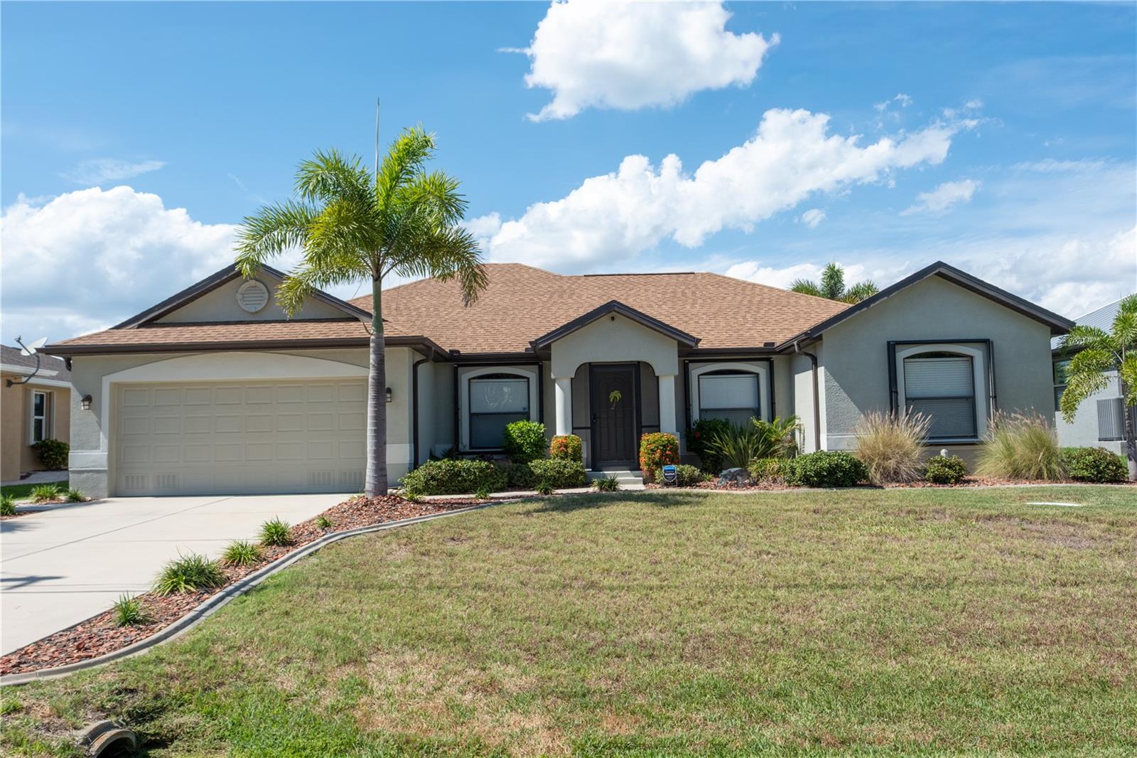Look no further!! Your forever home is HERE! This beautiful and remarkably kept 3/2 + den home is MOVE-IN READY. The details are endless but to mention a few NEW 20x20 tiles, 2022 roof, 2023 appliances, pool cage was replaced in 2024, pool was resurfaced 2026, A/C unit is 2025 and the dock was just refurbished in April! Buying this home will definitely come with piece of mind! Like to fish? Have a boat? Your 64 foot dock leaves you with plenty of space for BOTH. The boat lift is in mint condition and already has a boat on it that is up for negotiations. 
The Florida heat can come out of nowhere, but you won't have to worry, jump right into your beautiful blue pool. And for those winter months you can still enjoy with heated water, 2025 Heat Pump!

The South Gulf Community is quiet yet friendly. It's made up retiaries and growing families. The clubhouse has events monthly and there are newly installed pickleball courts. 

Come see why you should buy this home, you may not want to leave!