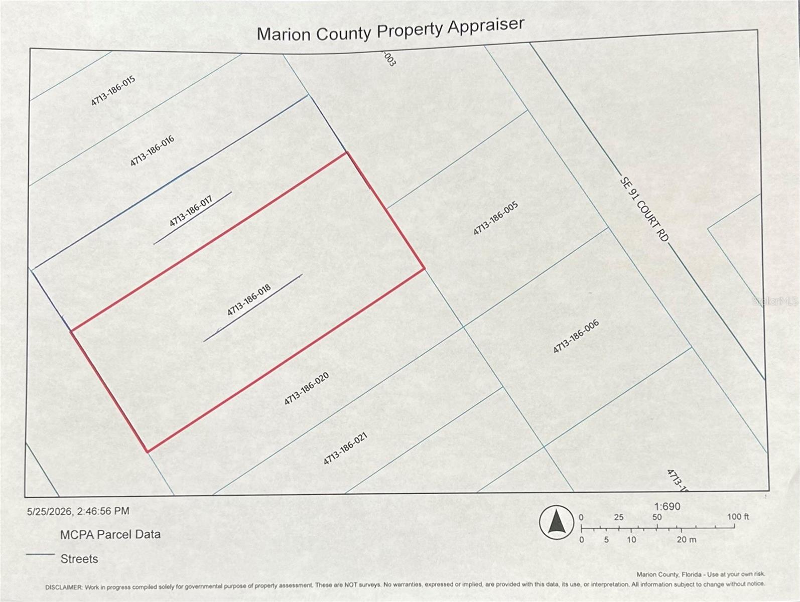 Great 3/4 Acre B2 225 X 150 on 441 North, exciting growth on Hwy, Just North of Hwy 42. This listing includes Parcel# 4713-186-018 1/2 AC & 4713-186-017 1/4 AC See MCPA Site for parcel info
