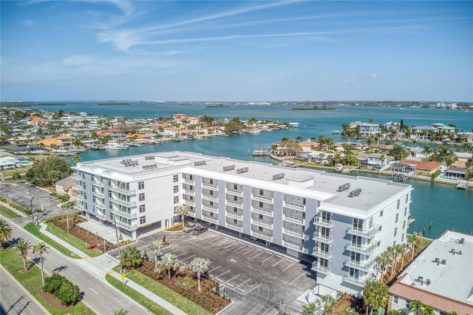 Wow! That is the reaction most have upon entering the units at Azure! This listing is offered as a 6-month + 1-day minimum rental. Stay dates must not include February and March. So close to Clearwater Beach!  Less than a 5-minute drive!  The unit is set up as a vacation rental; just bring your suitcase! This unit has lovely water views of the Intracoastal. Beautiful newer construction built in 2023, Azure sits directly on the Intracoastal Waterway and is a 5-minute drive to Clearwater Beach! Azure has a lovely heated pool and hot tub, as well as a gym. If you have a boat, an on-site dock is available for an additional fee. All utilities are included (Water, internet, trash, and electricity up to $300 monthly). Make it yours today!
