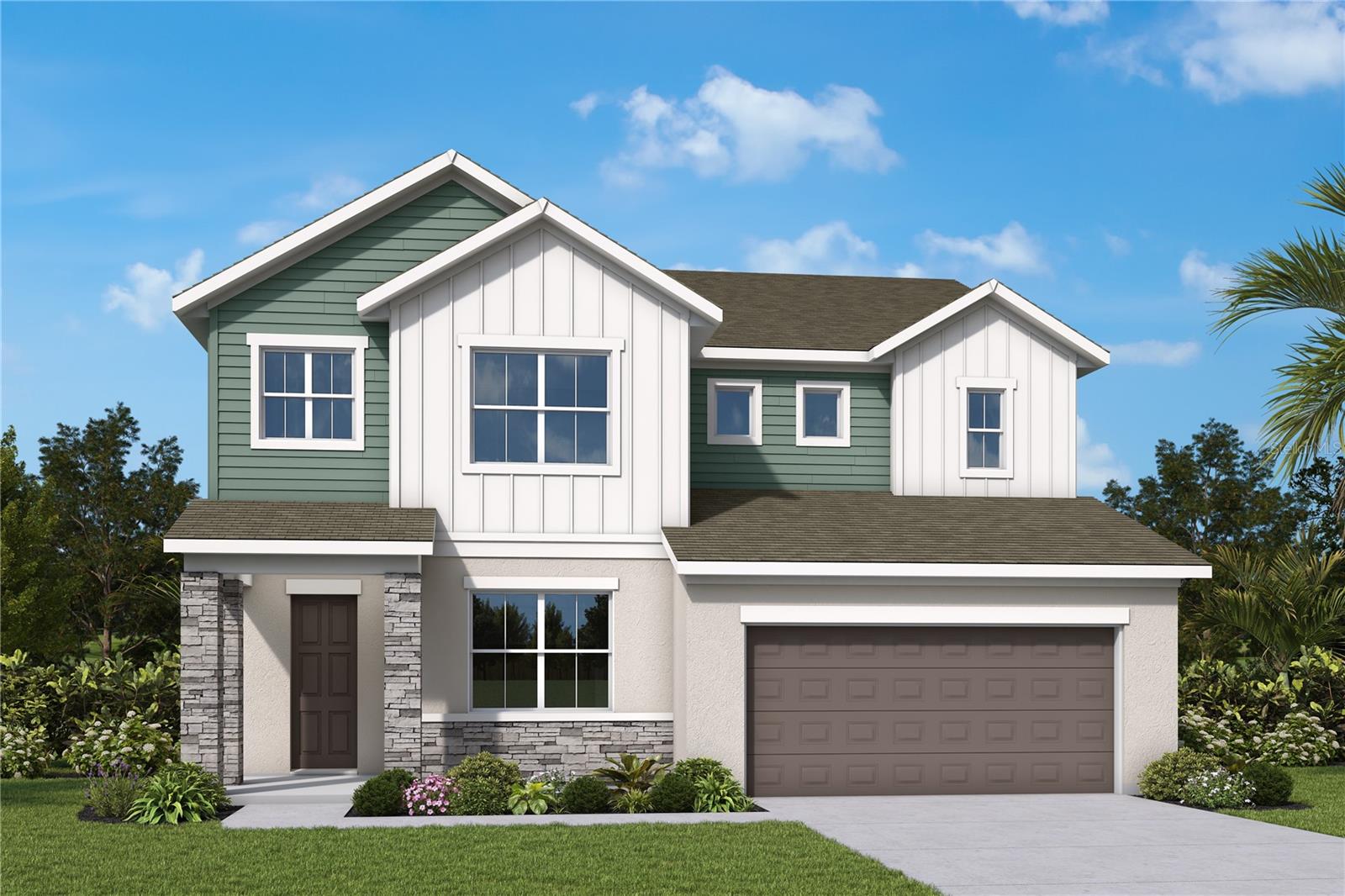 Under Construction. David Weekley’s Bradley plan showcases signature craftsmanship and stylish finishes throughout. Enjoy a charming front porch, private study with French doors, and a beautifully appointed kitchen featuring light cabinetry, quartz countertops, built-in ovens, cooktop, and an oversized island. The open-concept family room flows to an extended covered lanai with private water and wooded views. This versatile home offers dual Owner’s Retreats, including a secondary Owner’s Suite on the main level, plus a guest suite with a full bath. Upstairs features the primary Owner’s Retreat and three additional bedrooms. A 2-car garage provides added convenience. Located in Oakfield at Mount Dora, within walking distance to Publix and dining, and just minutes from Downtown Mount Dora, Grantham Point, and the 453 Connector for easy access to Orlando.