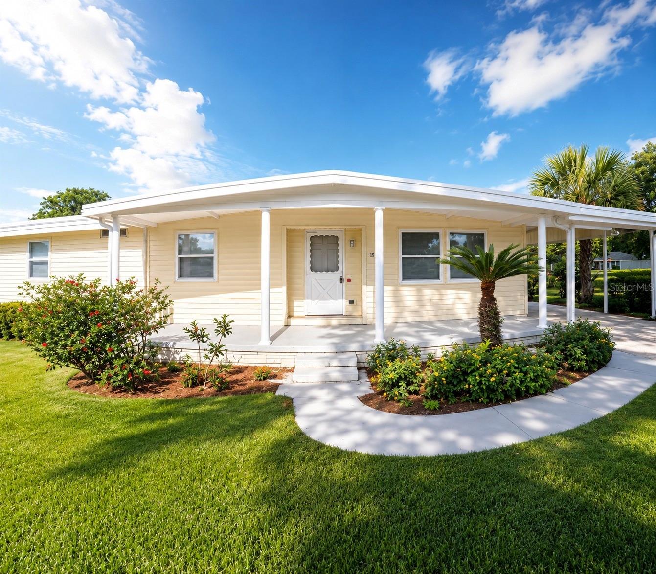 It pays to live in Ocala! Own a large fully renovated corner lot yard home with 3 bedroom, 2 baths and laundry area, great Florida room plus wonderful screened-in lanai. Kitchen and bathrooms offer ALL NEW cabinetry with granite countertops, laminate floorings through out the house, brand new fixtures and new paint throughout. The HOA fee includes water, sewer, trash, yard waste and recycling pick-up, use of clubhouse, pool, workout room, and library. There is an RV yard at the end of the road for those of you who loves to explore the nation. Ready for new owners! Buyer is highly encourage to verify HOA disclosures, room sizes, and school zoning.