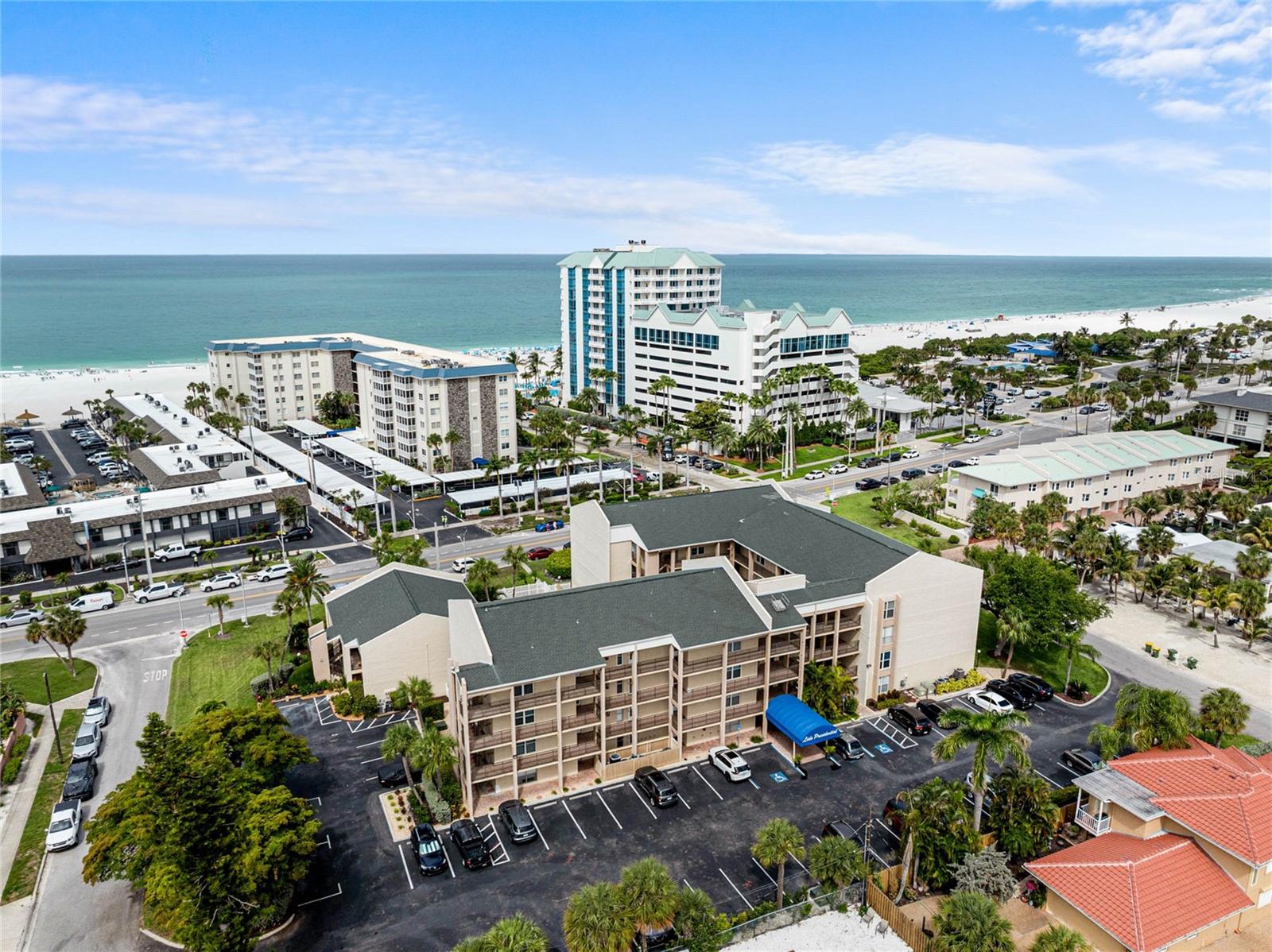 Top-Floor Ocean-View Retreat Just Steps From the Beach on Lido Key!
Wake up to the beauty of Lido Key from this top-floor condo with an ocean view at The Presidential. Perfectly positioned directly across from Lido Beach, this 4th-floor, 1-bedroom, 1-bath condo offers the ideal combination of location, comfort and easy coastal living in one of Sarasota’s most iconic beachside destinations. Step inside and you are welcomed by a bright, inviting layout filled with natural light. The open living and dining area creates a comfortable space to relax after a day at the beach, while the ocean view serves as a daily reminder that you are living just steps from the Gulf. Step out onto the balcony and take in the view of the water and beach, the perfect place for morning coffee, an afternoon breeze or a quiet moment at the end of the day. The kitchen offers everyday functionality, whether you are preparing a quiet breakfast before heading to the sand, enjoying lunch between beach and pool time or winding down after an evening on St. Armands. The spacious bedroom provides a peaceful retreat, while the bath is thoughtfully positioned for comfort, convenience and easy everyday living. New windows and a newer A/C add valuable peace of mind in a beachside setting. As a top-floor residence, this condo also offers added privacy, elevated views and no neighbors above you. One of the best parts of this condo is how simple and easy it is to enjoy. The layout is comfortable and manageable, the building is easy to access and the surrounding location makes everyday living feel effortless. Whether you are heading to the beach, the pool, nearby restaurants or downtown Sarasota, everything feels close, convenient and easy to reach. The Presidential is a boutique Lido Key community with a relaxed coastal feel, community pool and unbeatable access to the beach just across the street. Start your morning with a walk along the shoreline, spend the afternoon lounging by the pool or bike over to St. Armands Circle for shopping, dining, coffee, cocktails and live entertainment. Lido Beach, South Lido Park, kayak launches, walking trails and scenic waterfront views are all close by, giving you endless ways to enjoy the outdoors. Beyond the island, downtown Sarasota is just minutes away with its award-winning restaurants, farmers market, marina, theaters, galleries, performing arts venues and year-round cultural events. From beach days and sunset strolls to dinner on the Circle and nights downtown, this location puts the very best of Sarasota living right at your fingertips. Whether you are searching for a full-time residence, seasonal retreat or lock-and-leave beach getaway, this ocean-view condo offers an incredible opportunity to own in a premier Lido Key location. This is more than a condo. It is the Sarasota coastal lifestyle you have been waiting for. Schedule your private showing today!