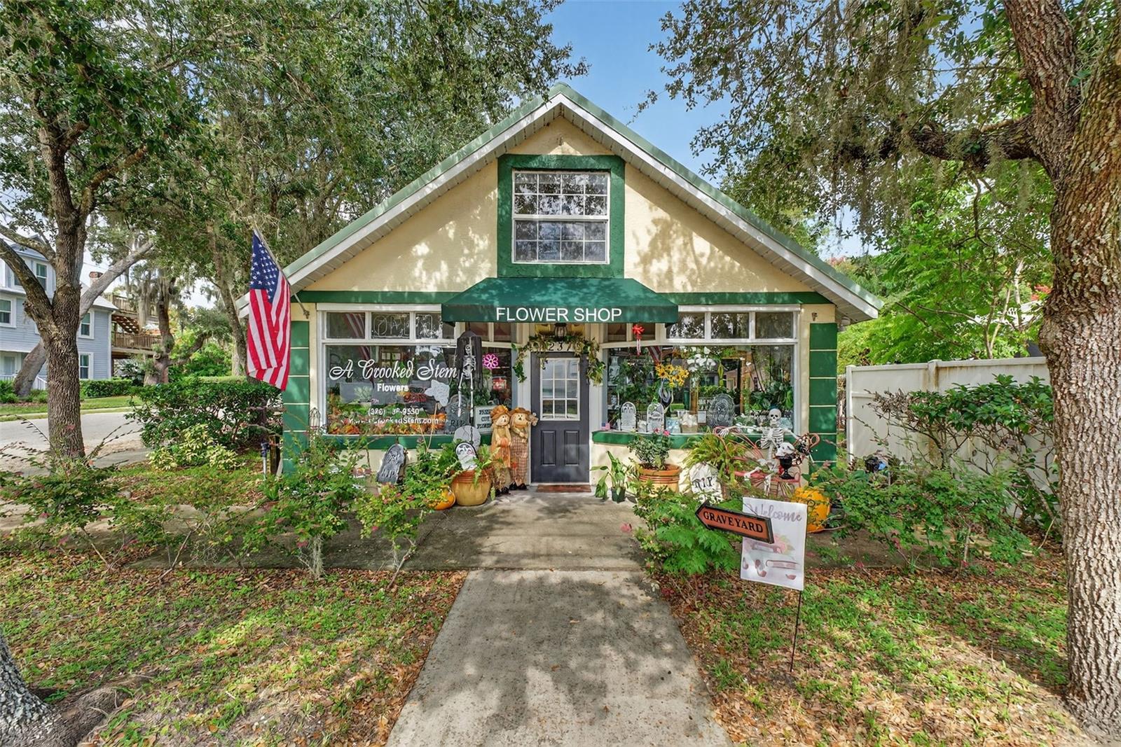 Located just 1.5 miles from historic Downtown DeLand, this versatile C-1 zoned property offers excellent visibility and convenience for your business. The corner lot site features 2,418 total square feet, this includes free-standing building plus an additional loft storage. Perfect for inventory, supplies, or workspace expansion. A full renovation was completed in 2008, including new plumbing, electric and a metal roof. The building is equipped with a half bath and three on-site parking spaces. Situated in one of DeLand’s most desirable commercial corridors, this property offers exceptional potential for business growth in a thriving community. Don’t miss your chance to secure a prime location in the heart of DeLand’s business district!