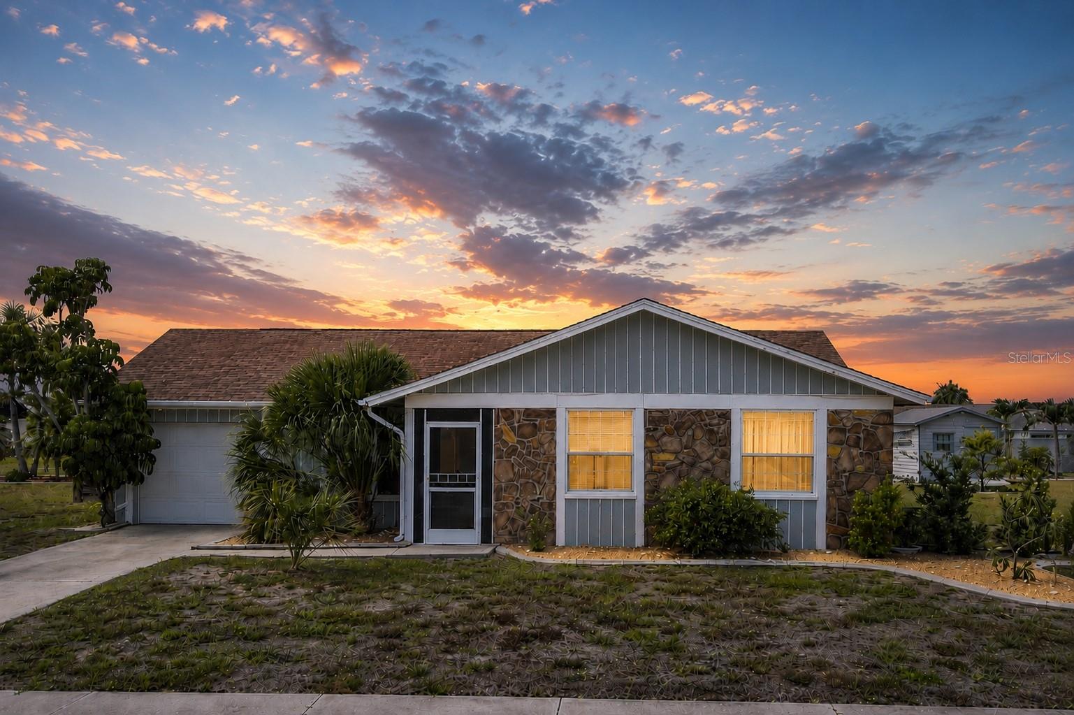 Turnkey furnished and ready to enjoy! Welcome to this well-maintained 3-bedroom, 2-bath home in the desirable Gardens of Gulf Cove. The thoughtfully designed floor plan includes a living room, dining area, kitchen, one-car garage, and an impressive 28' x 15' Florida room that provides additional living space for relaxing, entertaining, or enjoying the Florida sunshine year-round.

Recent updates include a 2022 roof and a 2025 electrical panel. The home is connected to city water and city sewer. Whether you're looking for a winter retreat, investment property, or full-time residence, this home offers the flexibility to fit your lifestyle.

Conveniently located just minutes from shopping, dining, boating, golf courses, and the beautiful Gulf beaches, this home offers easy access to everything Southwest Florida has to offer. Residents of Gardens of Gulf Cove enjoy an array of amenities, including two community pools, a clubhouse, pickleball and tennis courts, shuffleboard, basketball courts, and a variety of social activities.

Simply unpack your suitcase and start enjoying the Florida lifestyle!