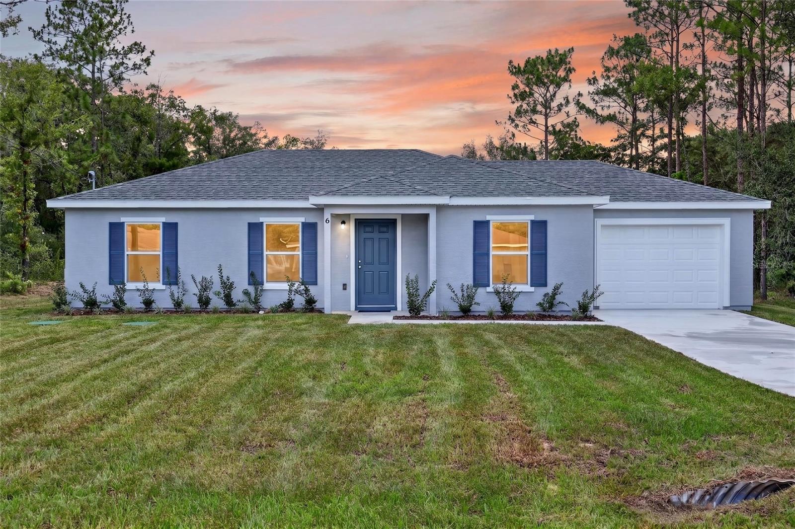 NEW, NEW, NEW!  New Construction! New ENHANCED FLOOR PLAN! New REIMAGINED FEATURES! This home blends a timeless design with modern living.  From the moment you walk through the front door you will feel the openness with the cathedral ceiling in the foyer, living room, and dining room!  Durable ceramic tile flooring flows seamlessly throughout the home. The kitchen boasts stainless steel appliances, sleek quartz countertops, ample cabinetry, breakfast bar and a spacious pantry.  Do laundry with ease in the air-conditioned laundry room. The bedrooms have all been expanded to maximize living space. An impressive, attached garage provides convenience and ample storage.  This home rests on just under a 1/4 acre lot ~ enough room for the family & pets to play, but not too much yard work.  Silver Springs Shores offers easy access to restaurants, shops, healthcare facilities, art galleries and local events, plus outdoor recreation opportunities like parks, lakes, biking, swimming, hiking, kayaking and much more.  The Builder is including a 1 year full warranty and a 2-10 home warranty!   Any dimensions listed are approximate.  Photos/Virtual Tour are to show interior and exterior colors and finishes and may or may not be of this actual listing.  Garage orientation and floor plan may vary for actual home. BUILDER WILL PAY UP TO $4000.00 TOWARDS BUYERS CLOSING COSTS WITH FULL PRICE OFFER!