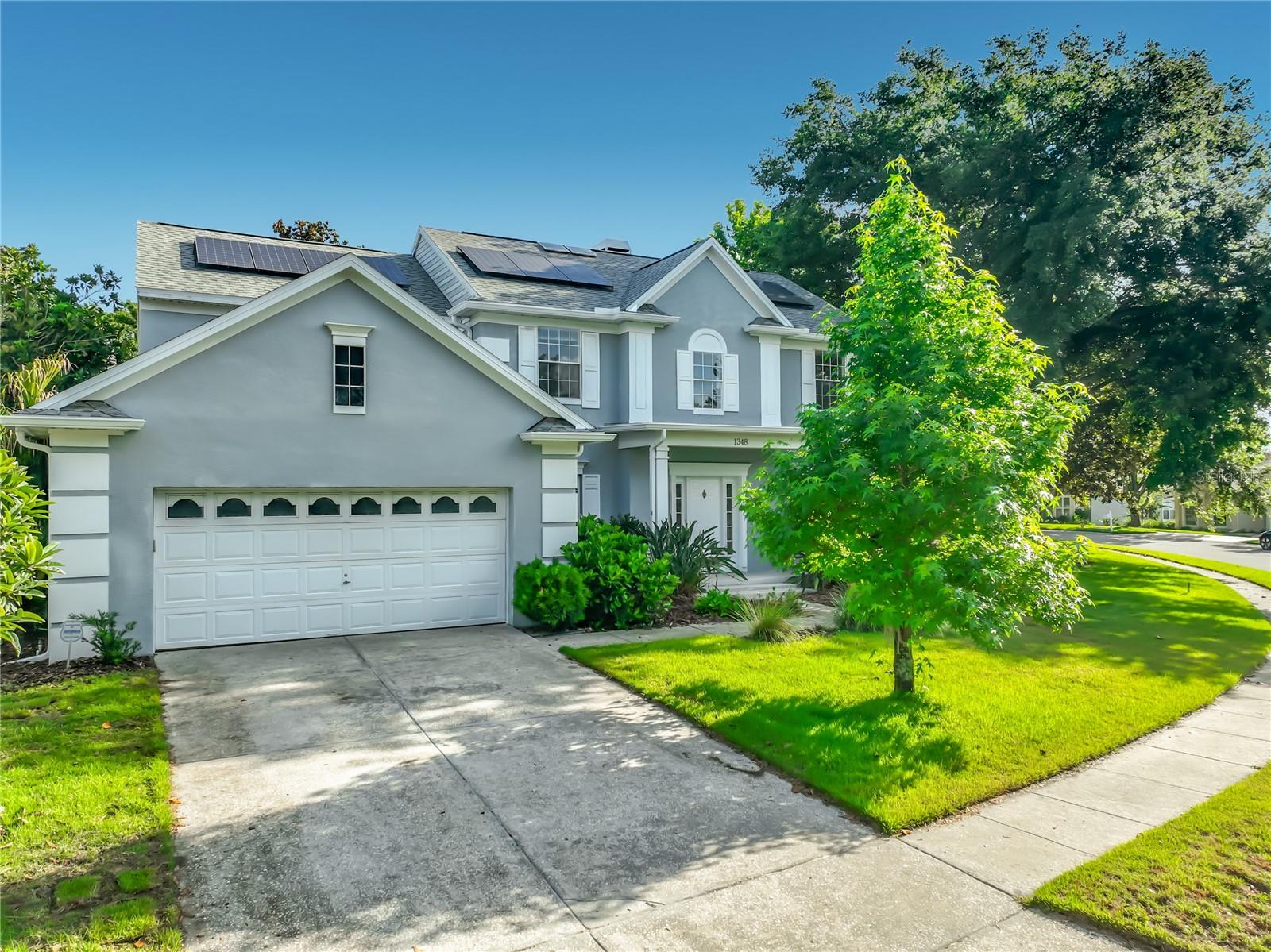 Welcome home to this beautiful pool home on a spacious corner lot, featuring a fully paid-off solar system for energy efficiency and long-term savings. This warm and inviting home offers a bright open floor plan. At the entryway, natural light streaming through the windows to greet you the moment you walk in.

The first floor features a living room, formal dining room, and a flexible bonus space perfect for a home office, playroom, or sitting area, along with a convenient half bath for guests. The updated kitchen includes new appliances and opens seamlessly to the main living areas, creating the perfect space for entertaining and everyday living.

Upstairs, you’ll find all bedrooms thoughtfully positioned for privacy. The oversized primary suite features a private bathroom and a large walk-in closet. An additional full bathroom serves the secondary bedrooms.

Step outside to enjoy the sparkling pool, large yard, and plenty of green space on this desirable corner lot. Conveniently located near shopping, dining, schools, and major highways, this home combines comfort, style, and an excellent location.