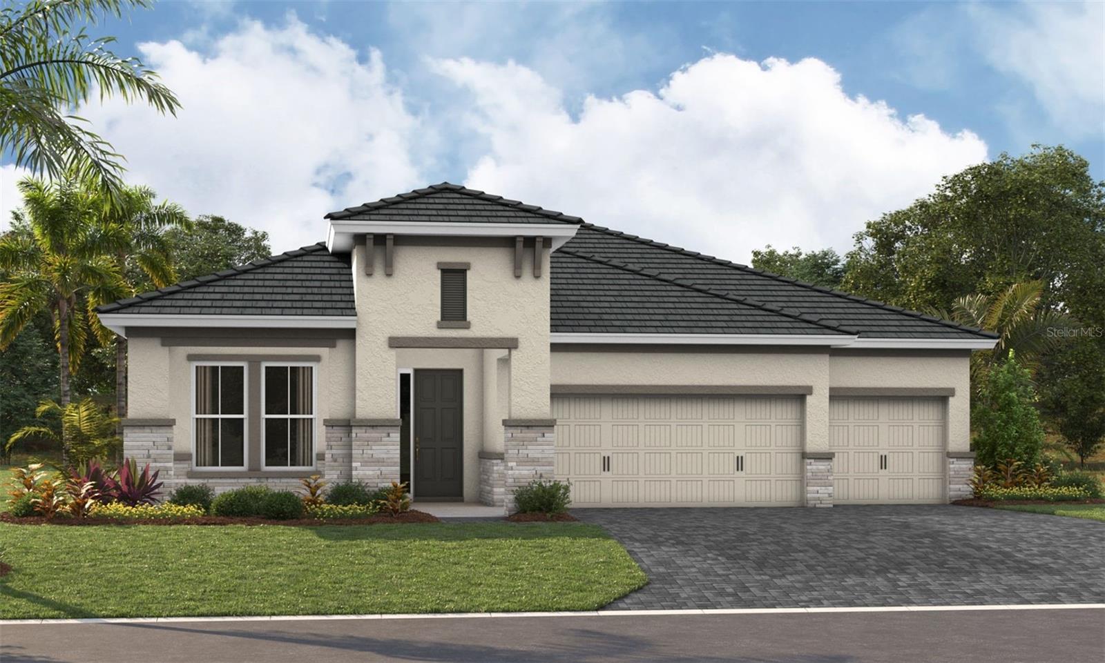 Under Construction. Biscayne I
This Biscayne I is currently under construction and will be ready Nov/Dec! This beautifully designed home showcases Sonoma Painted Linen cabinetry with a warm wood finish, elegant Frost Whte MSI 3CM Quartz countertops, stylish Pride Plus Accent Riverside luxury vinyl plank flooring, and thoughtfully selected designer finishes throughout. Offering 2,562 square feet of well planned living space, the Biscayne I features 3 spacious bedrooms, 3 full bathrooms, and a 3 car garage. The open concept floorplan seamlessly connects the kitchen, dining, and main living areas, creating a bright and inviting space that is perfect for both everyday living and entertaining. A private den provides the ideal setting for a home office, study, or flexible living space to suit your needs. The luxurious owner's retreat offers a peaceful escape and is complemented by an upgraded owner's bathroom designed with comfort and style in mind. Enjoy Florida living on the extended covered lanai overlooking a spacious backyard, creating the perfect setting for relaxing, dining outdoors, or gathering with family and friends. Blending functional design, generous living spaces, and exceptional finishes, this home offers the perfect combination of comfort, elegance, and everyday convenience.
Images shown are for illustrative purposes only and may differ from actual home. Completion date subject to change.