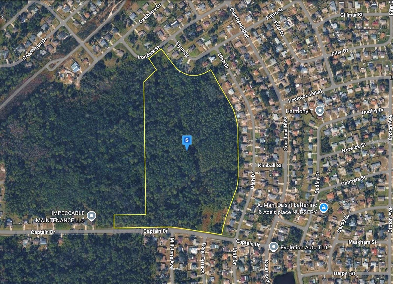 Discover approximately 34 acres of vacant land in Deltona, Florida, offering plenty of privacy in a peaceful, wooded setting. Surrounded by established residential neighborhoods, this expansive property presents an opportunity for investment or future development. Conveniently located near I-4 with access to DeLand, Sanford, Daytona Beach, and the greater Orlando area. Listing is for land only and comes As Is. Street addresses can be for listing purposes only and vacant land will receive a true street address once improved.
