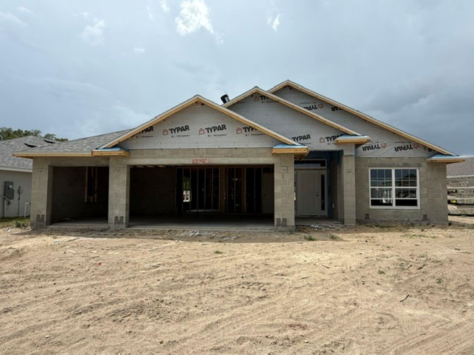 Under Construction. Estimated completion is September pending any setbacks beyond builders’ control. Brand new 1820 sq ft, 4 bed / 2 bath home with 3-CAR GARAGE in West Oak community with public water/sewer and low HOA fee. Nature park with trails next door. Close to I-75, Ocala historic district, shopping, and dining. This home features plank tile flooring in common areas and carpet in the bedrooms. Home also has granite countertops and upgraded shaker cabinets in the kitchen and bathrooms. Kitchen has a stainless steel range, microwave and dishwasher. Owner's bathroom has a large tiled shower. Home is equipped with high speed, fiber optic cable, with Cat 6 data drop. Home also has irrigation system and a 10-year Builder Warranty. Community Center includes pool, fitness center, community room and playground!! Seller helps with closings costs on cash sales or when using seller preferred lender. Rendering is for illustration purposes only. Pictures are from similar home with same floor plan. Colors and options may vary. Furnishings and décor do not convey.
