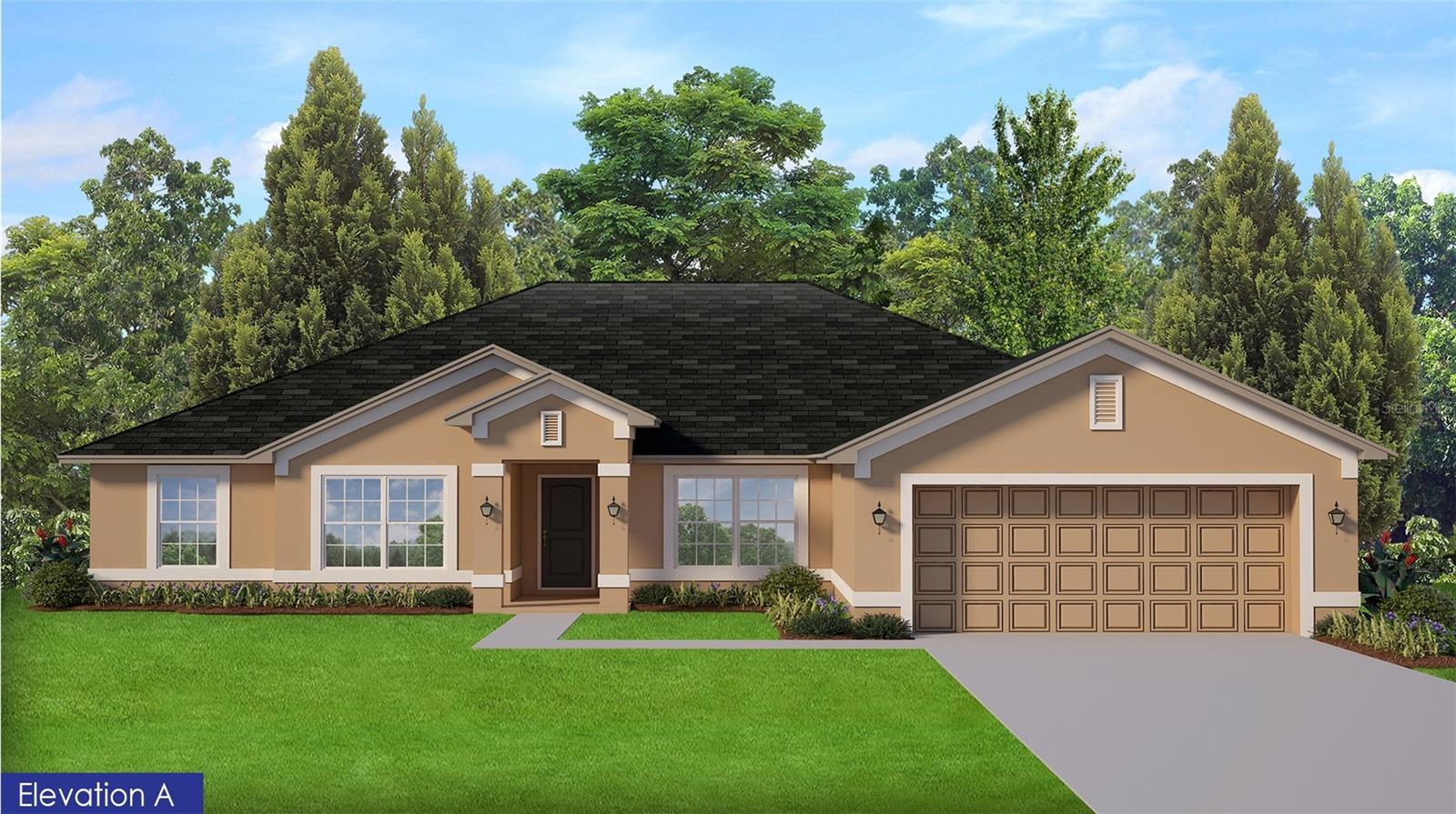 Under Construction. Under Construction. Welcome to the Adams Homes 2557 sq. ft. floor plan, offering plenty of space - close to everything but far away from it all! This thoughtfully designed ranch-style home features an attractive exterior with an inviting entryway. Inside, large windows showcase expansive backyard views and fill the home with natural light. The open layout includes a formal dining area, a flexible room ideal for a home office or den, and a generous family room perfect for gatherings with double French Doors leading out to the patio. Ceramic tile flooring runs throughout the entire home except for the bedrooms. Quartz countertops are featured in both the kitchen and bathrooms, complemented by modern finishes and sleek interior doors. The kitchen is designed for both function and style offering ample workspace with 36-inch cabinets lots of counter space and a large pantry. Additional highlights include vaulted ceilings, double-pane low-E windows, 10-foot ceiling details, and a spacious laundry room with mudroom potential. Enjoy outdoor living year-round on this oversized lot with a 14' x 10' patio ideal for entertaining, relaxing, or planning your future pool. Interested in seeing the quality and layout firsthand? Schedule a showing to tour a completed model today! Builder pays most closing costs with the use of a preferred lender.