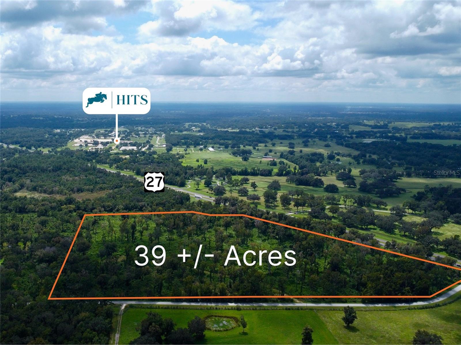 39 +/- acres located in the heart of horse country, just minutes from HITS Winter Circuit and a 14 minute drive to the World Equestrian Center (WEC).  The land was selectively cleared several years ago and features a beautiful canopy of live and water oaks, along with a low area which holds water and is shaded by mature sweetgum, pine and oaks.  The property features both seclusion and convenience, with Publix and Tractor Supply just 15 minutes away. 

This property is part of a larger 59.43 acre tract which may be purchased whole or divided into this 39.41 acres as well as a 20.02 acre parcel.
