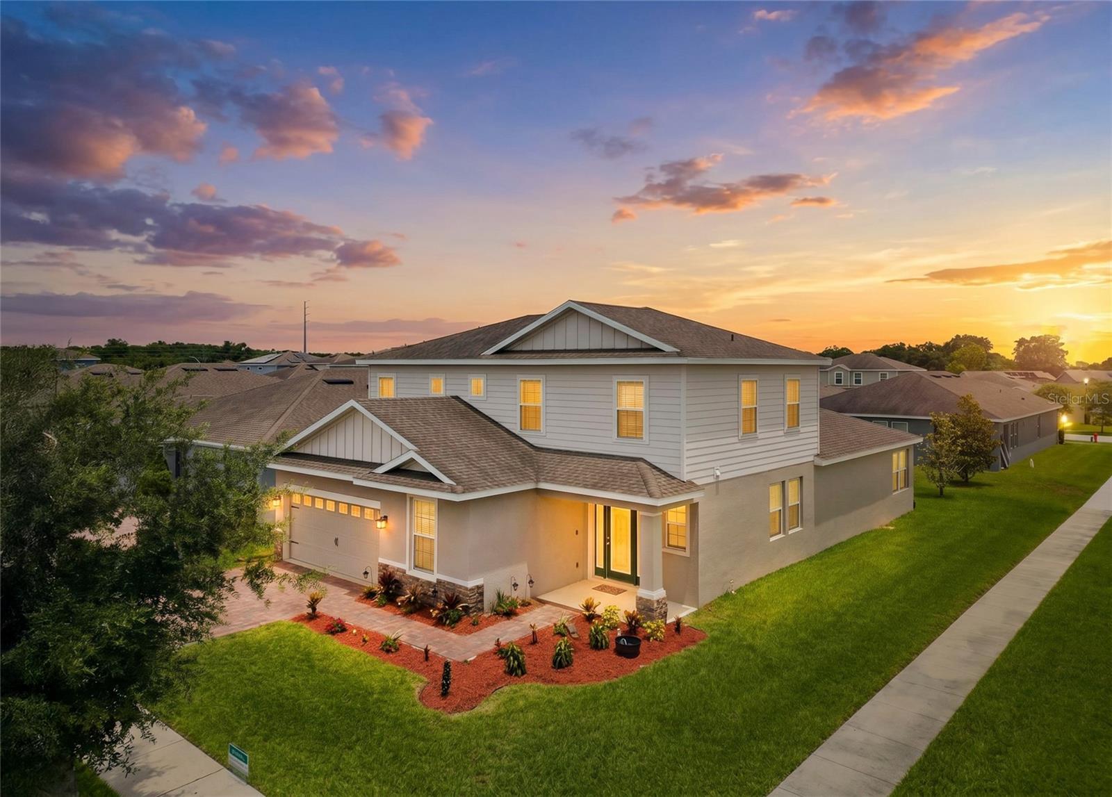 One or more photo(s) has been virtually staged. Welcome to 536 Affirmed Way at Champions Reserve, a beautifully maintained 5-BEDROOM, 4-BATHROOM + LOFT/FLEX SPACE, 2-CAR GARAGE home built in 2019, offering nearly 3,000 square feet of thoughtfully designed living space in one of ChampionsGate’s most desirable areas with community POOL, just 10 minutes from DISNEY WORLD.

Situated on a PREMIUM CORNER LOT—one of the largest lots in the neighborhood—this home provides the perfect combination of space, comfort, and convenience. The versatile floor plan features both the PRIMARY SUITE AND 2nd BEDROOM ON THE FIRST FLOOR, making it ideal for multi-generational living, guests, or a private home office.

The heart of the home is the expansive OPEN-CONCEPT living area, where the spacious family room flows seamlessly into the OVERSIZED KITCHEN. Home chefs will appreciate the large center island, STAINLESS STEEL appliances, walk-in PANTRY, GRANITE COUNTERTOPS, and generous eat-in dining area, creating the perfect space for entertaining and everyday living.

Retreat to the first-floor primary suite, complete with two WALK-IN CLOSETS and a luxurious EN-SUITE BATHROOM featuring a soaking TUB, separate SHOWER, and DUAL VANITIES. Upstairs, you’ll discover a spacious LOFT/FLEX SPACE that can easily serve as a media room, game room, or second living area, along with three additional bedrooms and 4th bathroom, ample space for family and guests.

Step outside to enjoy the COVERED REAR PATIO overlooking the expansive backyard—an ideal setting for outdoor dining, weekend gatherings, or simply relaxing in your own private outdoor retreat.

Residents enjoy access to a beautiful RESORT-STYLE community POOL and PLAYGROUND, adding to the exceptional lifestyle this neighborhood offers.

Location is everything, and this home delivers. Nestled in the highly sought-after ChampionsGate area, you’re just minutes from shopping, restaurants, healthcare services, and major roadways:

 ,I-4 access – 5 minutes
 , Walt Disney World – 10 minutes
 , SR 417 – 10 minutes
 , Downtown Orlando – 35 minutes
 , Tampa – 1 hour

Whether you’re searching for a primary residence, vacation home, or investment opportunity, 536 Affirmed Way offers the space, flexibility, and prime location you’ve been looking for. Schedule your private showing today and experience everything this exceptional home has to offer.