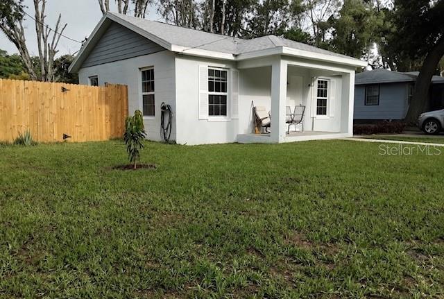 Short Sale. Welcome to this custom-built 2019 home in the heart of St. Petersburg! Home is virtually staged. Constructed with solid block construction and designed for energy efficiency, this move-in-ready residence offers peace of mind with impact-resistant windows, low insurance costs, and exceptional durability.



Step onto the charming covered front porch and into a bright, open living space featuring attractive wood-look laminate flooring throughout. The well-appointed kitchen flows seamlessly into the living area, creating an inviting space for everyday living and entertaining.



The home features two spacious bedrooms and a full bathroom, thoughtfully positioned for comfort and privacy. Outside, you’ll find a fully fenced oversized 80’ x 70’ lot with a huge backyard, offering endless possibilities for outdoor activities, gardening, future expansion, or even adding a pool. A large storage shed provides additional space for tools, equipment, and hobbies.



Located outside the flood zone and built to modern standards designed to withstand Florida’s toughest weather conditions, this property combines affordability, efficiency, and long-term value. Whether you’re a first-time homebuyer, downsizing, or searching for an investment opportunity, this home is a must-see. 

Schedule your private showing today before this exceptional property is gone!