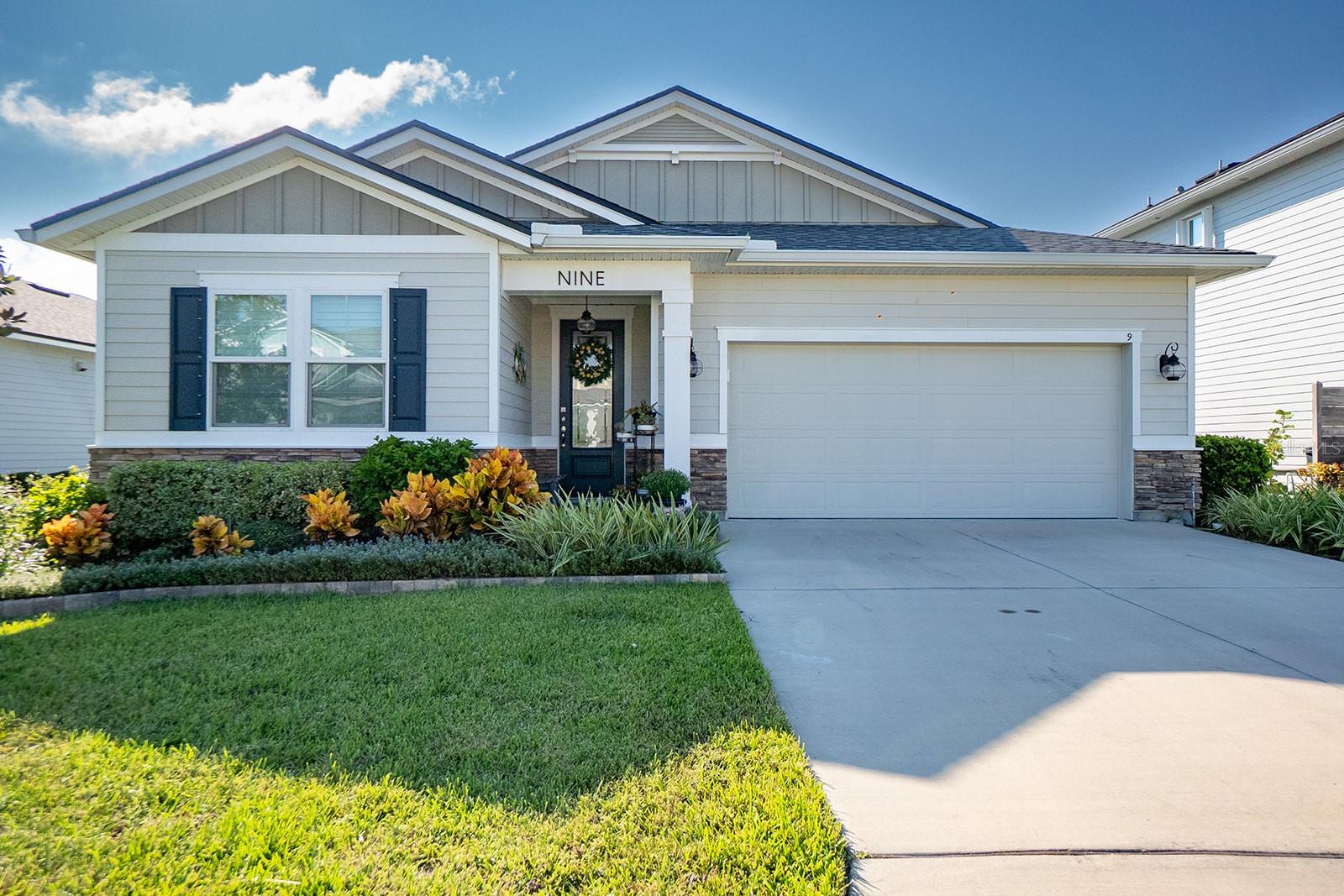 Move-in ready coastal retreat! Built in 2022, this 4BR/2BA home in the gated community of Los Lagos at Matanzas Shores features thoughtful upgrades throughout. The open-concept layout includes a spacious kitchen with crown molding on cabinets, an extended backsplash and countertop, and a custom pantry. The living area flows into an enclosed sunroom with an electric fireplace—perfect for enjoying cooler weather. Additional highlights include porcelain tile flooring throughout, plantation shutters, custom primary closets, and a private study for work or relaxation. Enjoy resort-style living with low HOA fees and no CDD! Community amenities include an oceanfront clubhouse with a pool, a second pool near the tennis and pickleball courts, and a large dock along the Intracoastal Waterway where fishing is allowed. Residents also enjoy kayaking, shuffleboard, and bocce ball. Whether you’re looking for a vacation getaway or a full-time retreat where every day feels like a holiday, this home is ready for you. Don’t miss out—schedule your showing today!