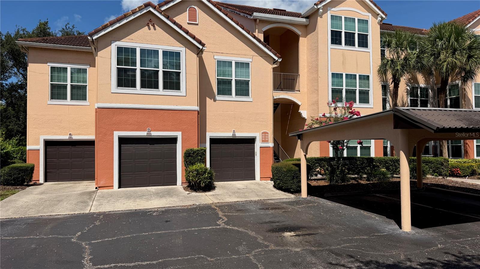 Virtually Staged. Welcome to this beautifully updated second-floor condo in the highly sought-after gated community of Bella Villino, located in the heart of Palmer Ranch, Sarasota. This 1-bedroom, 1-bathroom unit offers 759 sq. ft. of thoughtfully designed living space, perfect for year-round residents or seasonal getaways. Step inside to discover a host of recent upgrades, including impact-resistant thermal windows throughout, new laminate flooring, and a modern kitchen featuring solid wood cabinetry, granite countertops, and all-new stainless steel appliances. The spacious bedroom boasts an en-suite bathroom and his-and-hers closets, providing ample storage. For added convenience, the unit includes an in-unit laundry closet equipped with a washer and dryer. Enjoy the peace of mind that comes with an assigned covered parking space, and take advantage of the community's resort-style amenities. Bella Villino offers residents access to a clubhouse, heated swimming pool and spa, fitness center, indoor racquetball and basketball courts, billiards room, business center, lighted tennis courts, BBQ picnic areas, and a car care center. Situated just minutes from Siesta Key Beach, Legacy Trail, and a variety of shopping and dining options, this condo combines comfort, style, and an unbeatable location.