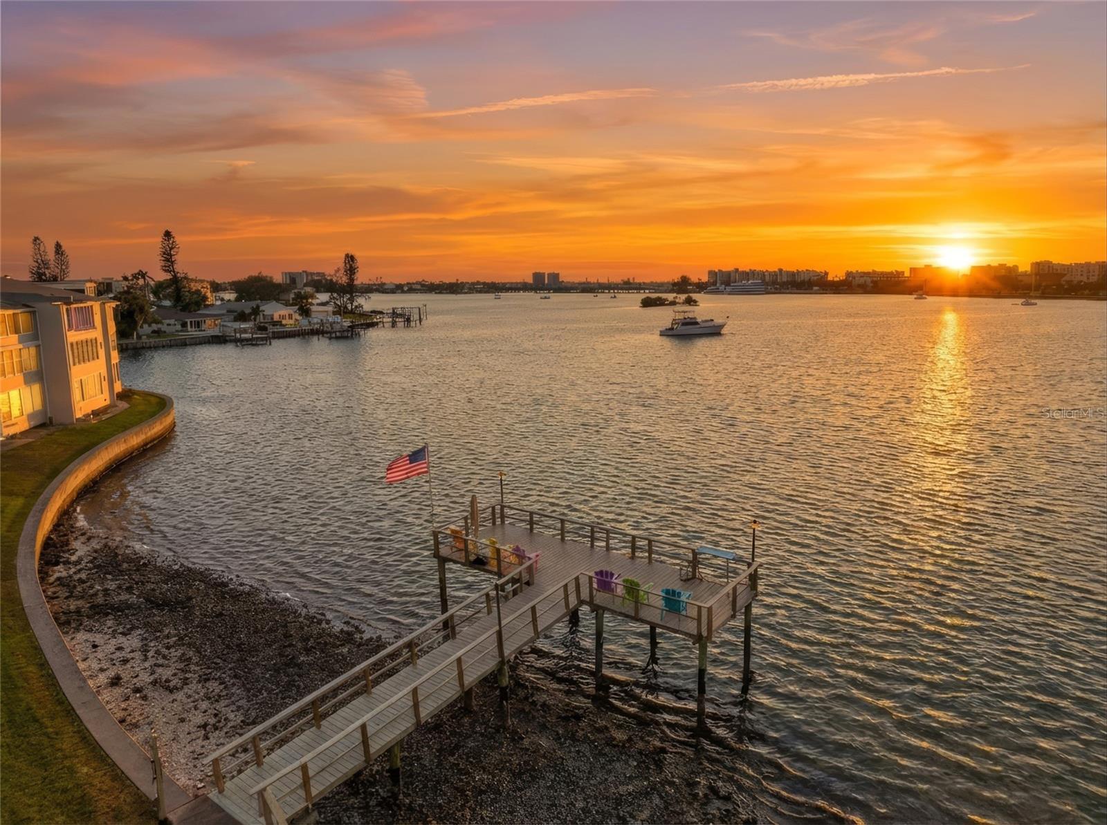 Top-floor waterfront living in this beautifully renovated 55+ residence featuring breathtaking water views from all sides.  This light-filled condo offers an open, airy layout with newer impact rated hurricane windows and complete renovation.  The spacious layout includes a seperate sitting area with great views, that can be closed off with a existing retractable privacy shade, providing added flexibility and a private sleeping area for guest. Major updates include plumbing, electrical, and roof, providing peace of mind.  The interior showcases coastal inspired finishes, updated tile flooring, designer lighting, and a thoughtfully redesigned kitchen with gas cooking and modern upgrades.  Enjoy elevator access and resort-style community amenities including a waterfront pool, shuffelboard courts, a pier to take in the sunsets, fishing, paddleboarding or kayaking along the intracoastal waters.  The community also affers a clubhouse and small gym.

Ideally located near beaches, downtown St Pete, dining, entertainment, interstate access, and the TampaBay Rays Stadium.  Move-in ready and one of the most desirable units within the community. Take time and view the Virtual tour attached.