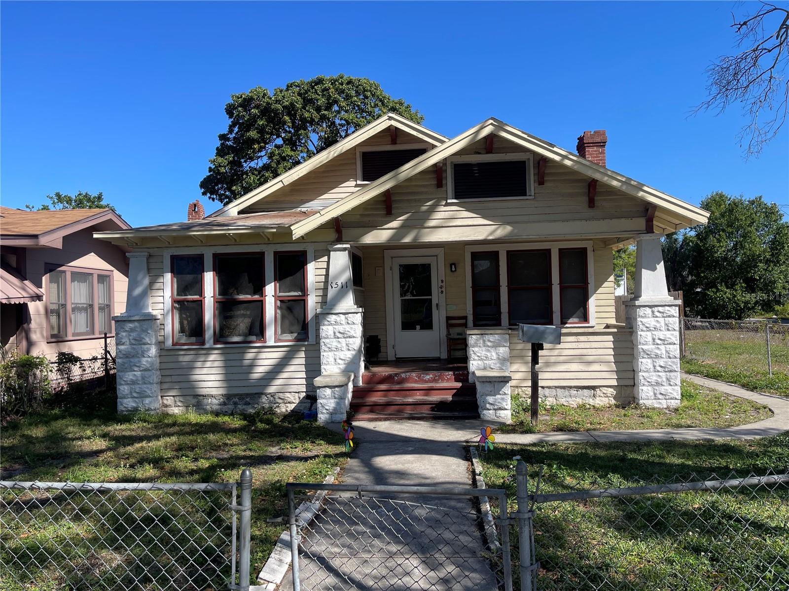 Investor Special – Prime St. Petersburg Opportunity!
Unlock the potential of this exceptional investment opportunity located just 6 minutes from vibrant Downtown St. Petersburg. Whether you're an investor, builder, or buyer looking to renovate and create value, this property offers endless possibilities.

The main residence features 3 bedrooms, 1 bathroom, and 1,104 square feet of living space with a functional layout ready for your vision and updates. Above the detached garage, you'll find a 528-square-foot 1-bedroom, 1-bathroom ADU, providing an excellent opportunity for rental income, a private guest suite, or multi-generational living.

Situated in one of St. Petersburg's rapidly growing areas, this property is conveniently located near award-winning restaurants, shopping, entertainment, waterfront parks, hospitals, major highways, and the city's thriving arts and cultural scene. Best of all, the property is located in a non-flood zone, offering added peace of mind and the potential for lower insurance costs.

With strong demand for housing and income-producing properties in the area, this is a rare chance to renovate, rent, or re-imagine a property with tremendous upside. Bring your contractor and your creativity—properties with this combination of location, ADU potential, and investment value don't come along often. Whether you're looking to flip, hold as a long-term investment, or create your dream property, this is an opportunity you won't want to miss. Property is being sold AS-IS. Cash or renovation financing preferred.