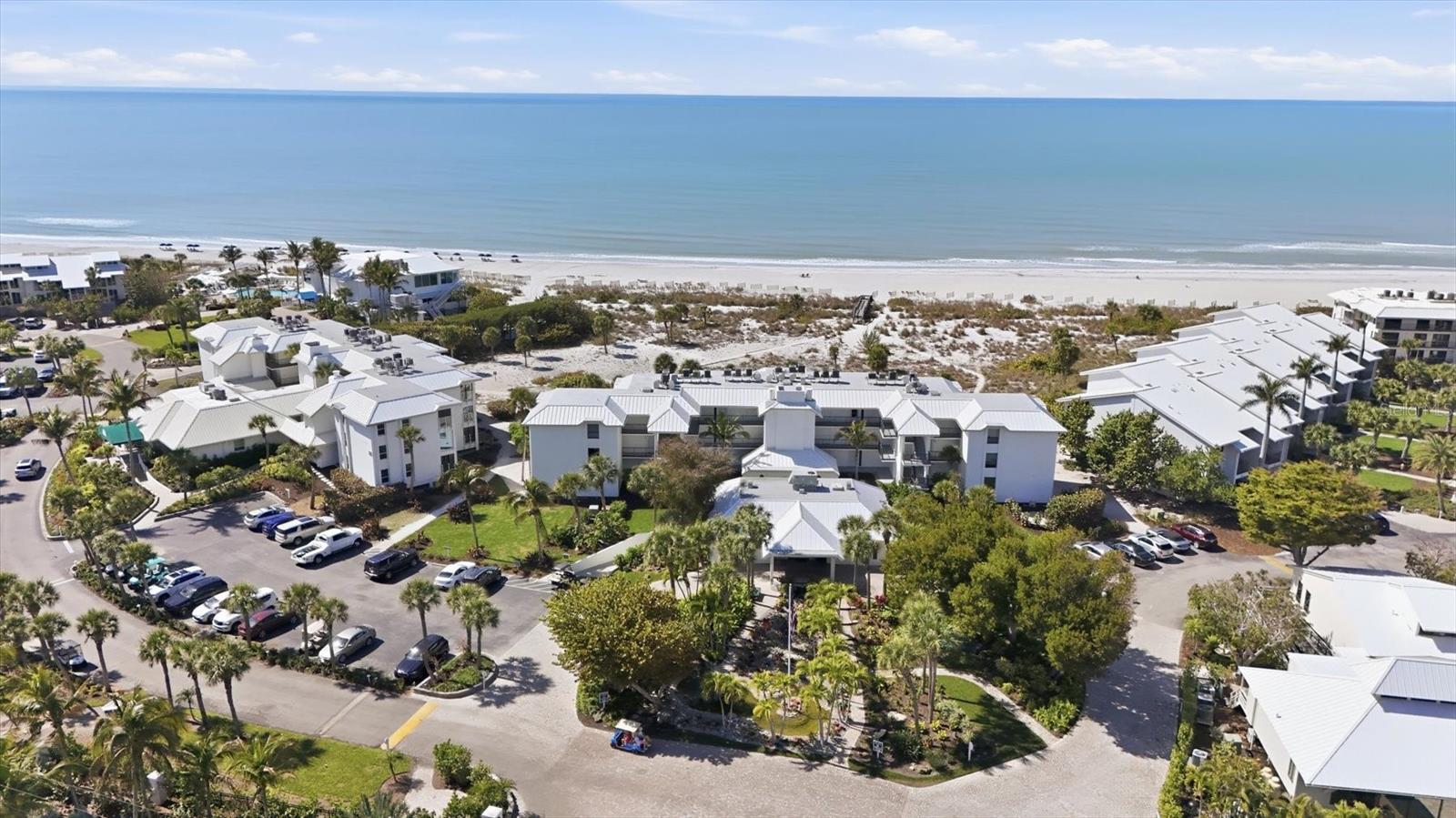 Virtually Staged. Experience effortless island living at Beach Chalet Unit 205. This charming, turnkey-furnished one-bedroom coastal retreat is nestled within the highly sought-after gated Boca Grande Club. Offering endless, breathtaking views of the Gulf from every room in this second-floor unit! Plus, just moments from the beach, this inviting residence captures the essence of relaxed luxury and the laid-back elegance that defines life on Gasparilla Island. The kitchen features stainless steel appliances and modern finishes, while the bright, open living spaces flow seamlessly into the Florida room—every room is an ideal setting to enjoy morning coffee, a quiet afternoon with a book, or the gentle Gulf breezes. Beyond the residence itself, owners enjoy access to the exceptional resort-style amenities that make the Boca Grande Club so
desirable. Get ready for the ultimate pool & lounge oasis! A massive pool complex transformation is underway to be operational for the upcoming season (completion deadline of Oct. 31, 2026 - see attached renderings). The new complex expands by 20% to a spacious 2,027 square feet, transitioning to a sleek, 62-foot T-shaped layout. These enhancements feature a brand-new main pool, a relaxing spa, a dedicated kiddie pool, expanded seating for 100+ sunbathers, and a newly expanded Tiki Bar (growing by 25–40%) for effortless poolside entertaining. Spend your days lounging on the club’s uncrowded private beach, relaxing by the Gulf-front swimming pools, grab a drink at the tiki bar, dine at the beachfront restaurant, or take advantage of the premier tennis facilities(eight Har-Tru) and state-of-the-art fitness center.  All of this includes a top-tier tennis program with professional instruction, as well as on-site rental management and housekeeping services. With beautifully maintained grounds and a vibrant yet tranquil coastal atmosphere, this is a place where every day feels like a vacation.
Whether you're seeking a serene personal getaway, seasonal escape, or investment opportunity, this charming island residence offers the perfect blend of comfort, convenience, and the unmatched lifestyle of Boca Grande. This unit is rental-ready and can continue to offer investment income if desired. Peace of mind is built right in: this property will soon have a brand-new roof engineered to meet current, coastal specifications for maximum hurricane resistance. Notably, the previous roof survived Hurricanes Helene and Milton with zero leaks; this proactive upgrade was fully funded by association reserves with no special assessment passed on to the buyer. With the major milestone-required structural reinforcements completed, the entire building is in top-tier condition, ensuring you can buy with confidence.
Schedule your private tour and discover the luxury Florida lifestyle.  Initiation fees and yearly Club dues apply. Please inquire for cost.