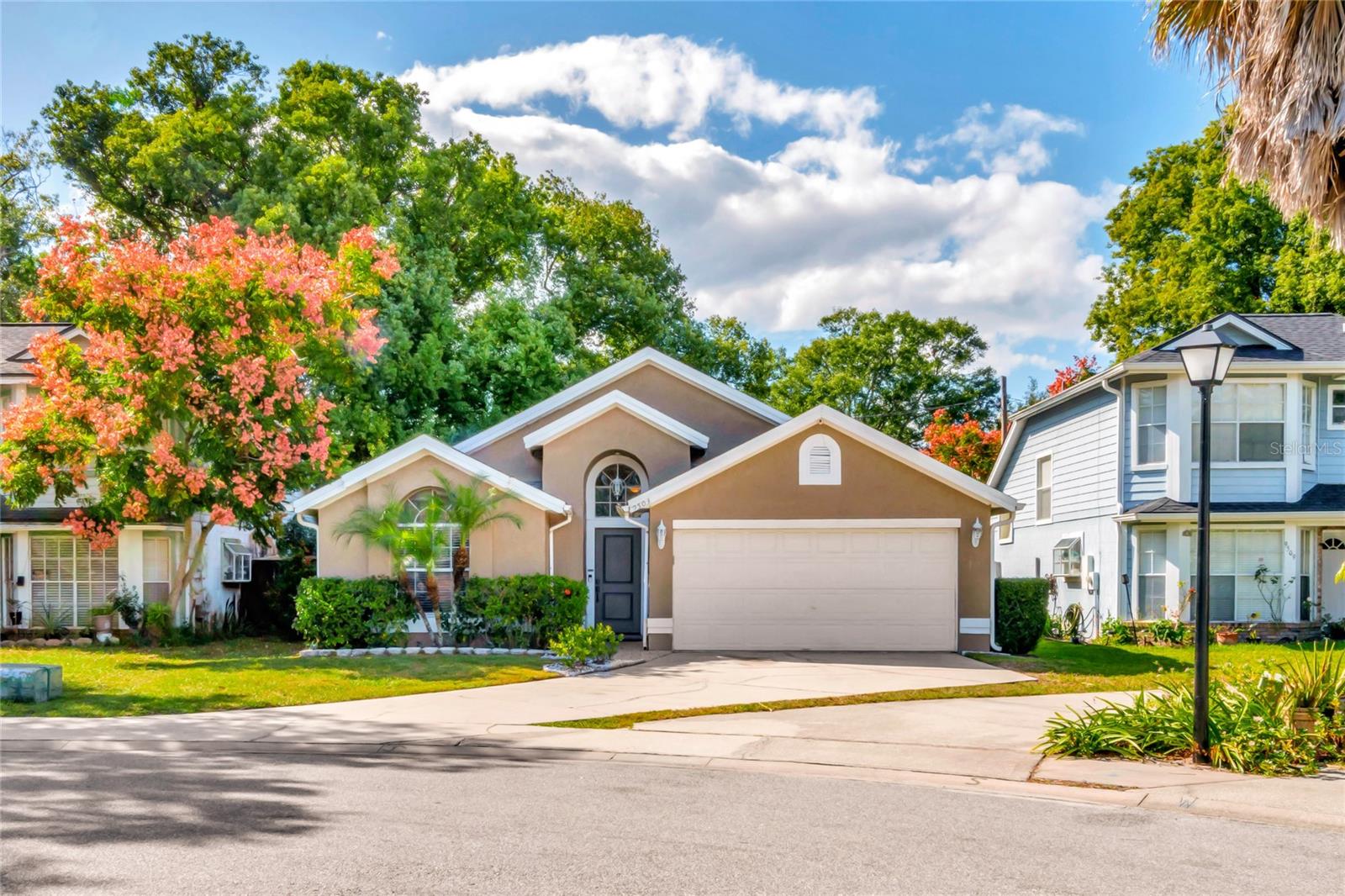 MULTIPLE OFFERS Please send Highest and Best by 7pm 11/6!  Welcome to this impeccably maintained home  that sits on a cul-de-sac with an open floor plan and nice finishes. The kitchen with granite countertops, seamlessly integrated with the family room, with a nice size dining area and large kitchen, creating a perfect space for gatherings. Venture outside to the spacious yard, complete with a fence for added privacy from the neighbors. Inside, the split layout places the primary bedroom at the rear of the home, offering a peaceful retreat. The primary bedroom impresses with a sizable walk-in closet and an ensuite bathroom. One of the guest bedrooms current used as a Man Cave. Relax on the screened-in patio, perfect for enjoying serene evenings. Located in as small, tranquil neighborhood. This home is perfect for first-time homebuyers. Don't miss this incredible opportunity! Schedule a showing today and make this your new home!