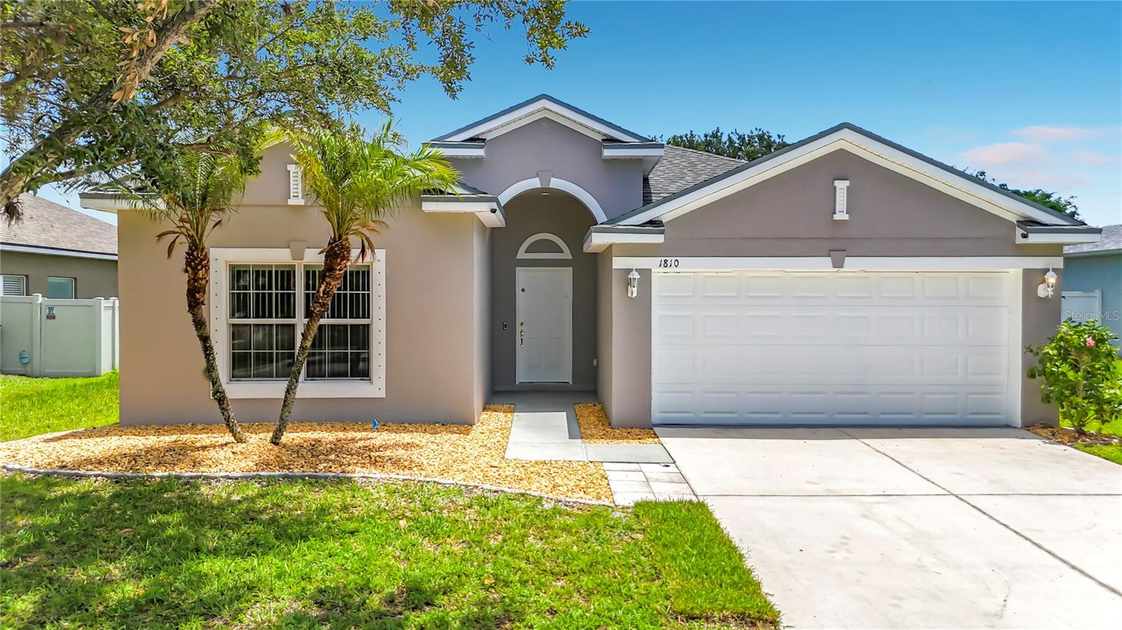 One or more photo(s) has been virtually staged. Ready to make the move to sunny Florida without breaking the bank? This is your chance! 1810 Bonita Bluff Ct in Ruskin, FL, within the gated community of Mira Lago can be your next home. A bright 3-bedroom, 2-bathroom one story home with a split-bedroom floor plan for maximum privacy, plus a fully air-conditioned sun room for extra living space. Enjoy a fully fenced yard for outdoor fun and pets, and you’ll love the brand-new dishwasher, washer, dryer and newer roof (2024). Inside, luxury vinyl plank flooring in the bedrooms and durable tile elsewhere keep things stylish and easy to maintain. Community perks include an amenity center with a pool, basketball court, and a playground—great for families and social living. Just minutes away, Simmons Regional Park offers waterfront recreation—fishing, boating, and sunset views—while the Crosstown Expressway links you to downtown Tampa and Water Street for dining, culture and catching a Tampa Bay Lightning game. This home offers an unbeatable entry into Florida living with modern upgrades, great location, and security in a growing neighborhood. Don’t miss out on your Florida dream home at an amazing price.