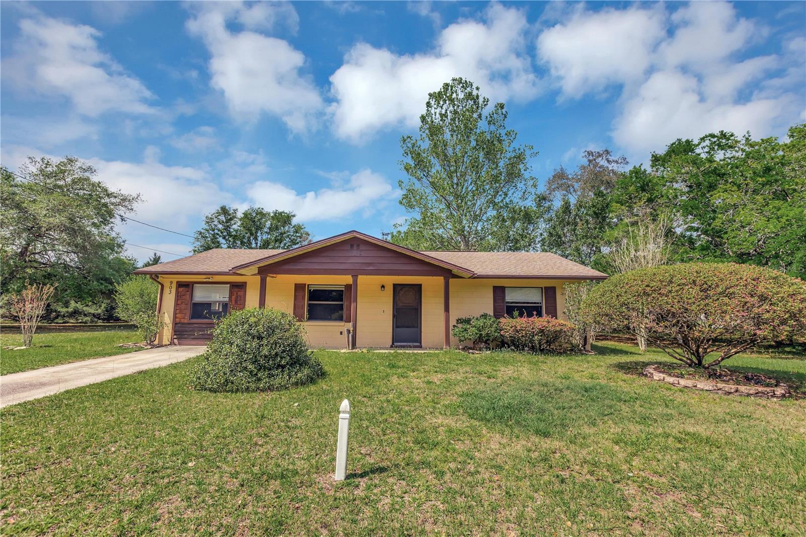 Uncover the charm of this 2-bedroom, 2-bathroom home, ideal for investors and first-time homebuyers alike. With 1323 square feet of customizable space, including a versatile bonus room from a garage conversion, this property is a blank canvas waiting for your personal touch. Built with concrete block and stucco and enhanced with a newly upgraded (2018) roof, it's a solid choice for any renovation project.

Featuring a screened-in back porch for leisurely Florida living and a handy storage shed, this home is nestled on a quiet private road, offering a peaceful retreat. The adjacent lot is under separate ownership and currently available for sale presenting additional possibilities for expansion or extra outdoor space.

This home is a perfect find for those searching for an "investment opportunity" or "starter home" in Inverness, blending the peacefulness of a rural setting with the convenience of nearby local amenities.  One or more photos have been virtually staged.