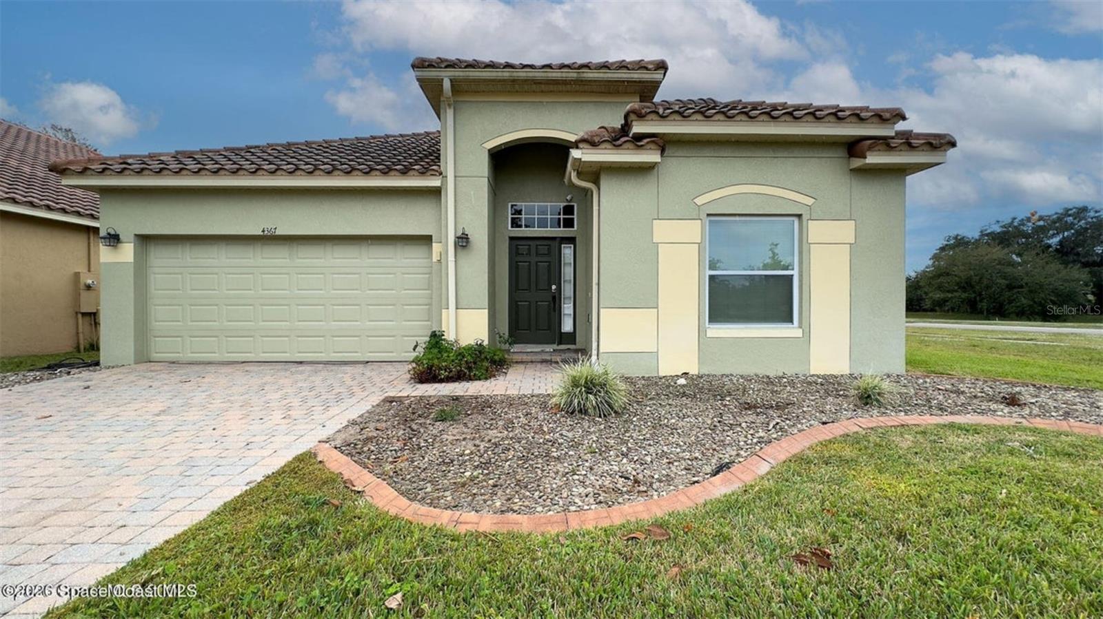 Move-in ready Mediterranean style home in beautiful Indian River Preserve Golf Community. Exterior features include tile roof, brick paver driveway and large corner lot. Spacious screened back porch and backyard with a fire pit. The back of the property backs to a Nature Preserve. Interior features include an open split floorplan with a separate formal living/dining area and a large eat-in kitchen. The kitchen features 42'' cherrywood cabinets with a breakfast bar overlooking the family room. Ceramic tile and engineered wood flooring throughout make this home a dream to keep clean. The master bath has double sinks and a shower. The indoor laundry room has a washer and dryer which are new and negotiable. The main bathroom has been redone with white cabinets and a brand new water heater has been installed.