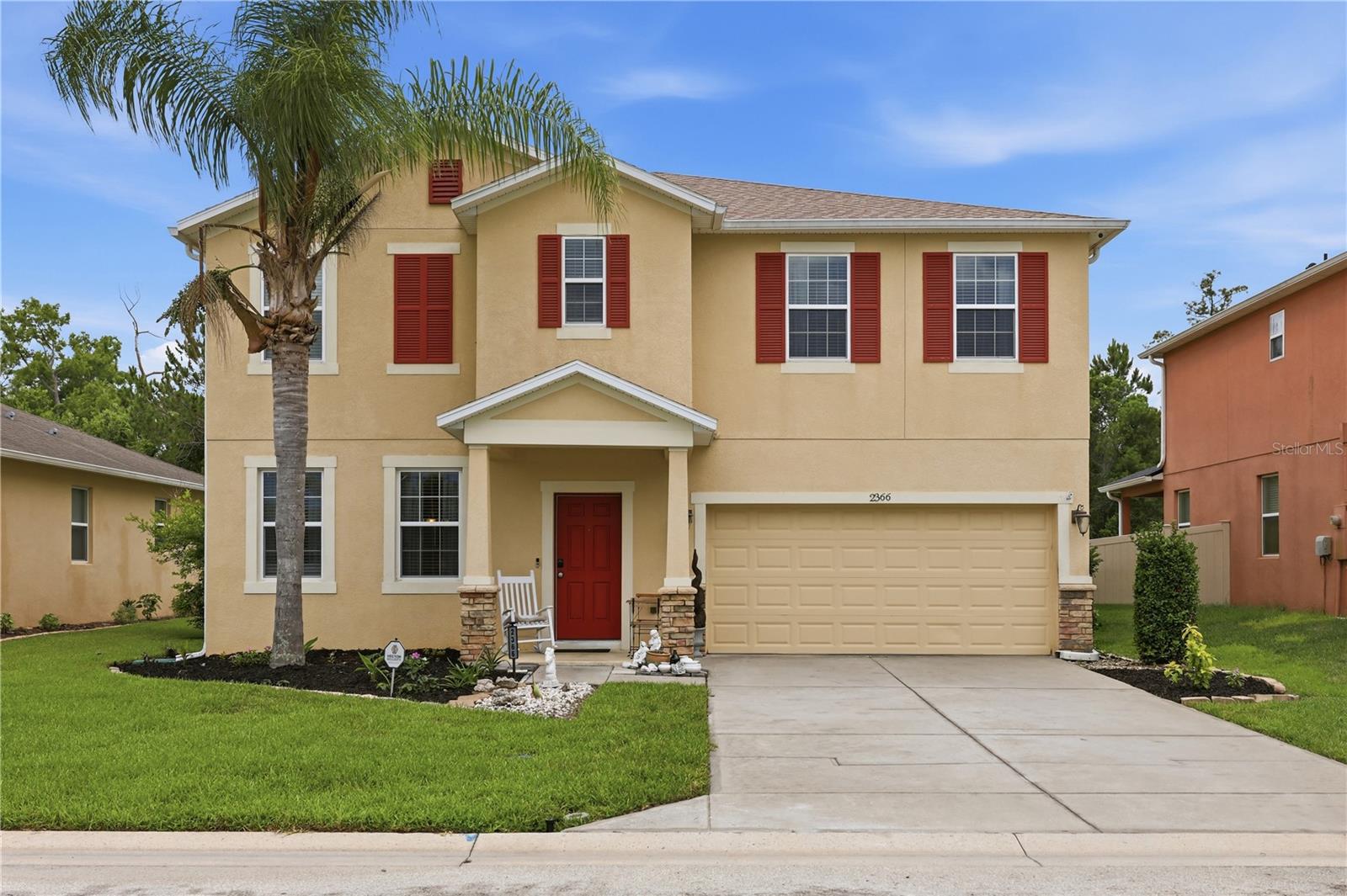Welcome Home to More Space, a Lake view, and Major Updates in this Gated Davenport home. This spacious 4 Bedroom, 2.5 Bathroom home offers 2,809 Sq ft and a Large Backyard perfect for relaxing or entertaining. Major updates include a NEW ROOF, Tankless Water Heater, Stainless Steel Appliances, and Washer, all from December 2025. This home features Ceramic Tile, a Surround Music System, Security Cameras, access to 2 Community Pools and playground. The backyard is a standout with avocado, mango, soursop, plantain, lime, tomatoes, and cassava plants. Conveniently located near I-4, ChampionsGate, shopping, dining, and the Disney parks, this home offers space, location, updates, and a possible 0% DOWN financing option for qualified USDA buyers. A great option for First-time Buyers, Relocation Buyers, Veterans, Investors and families needing more space.