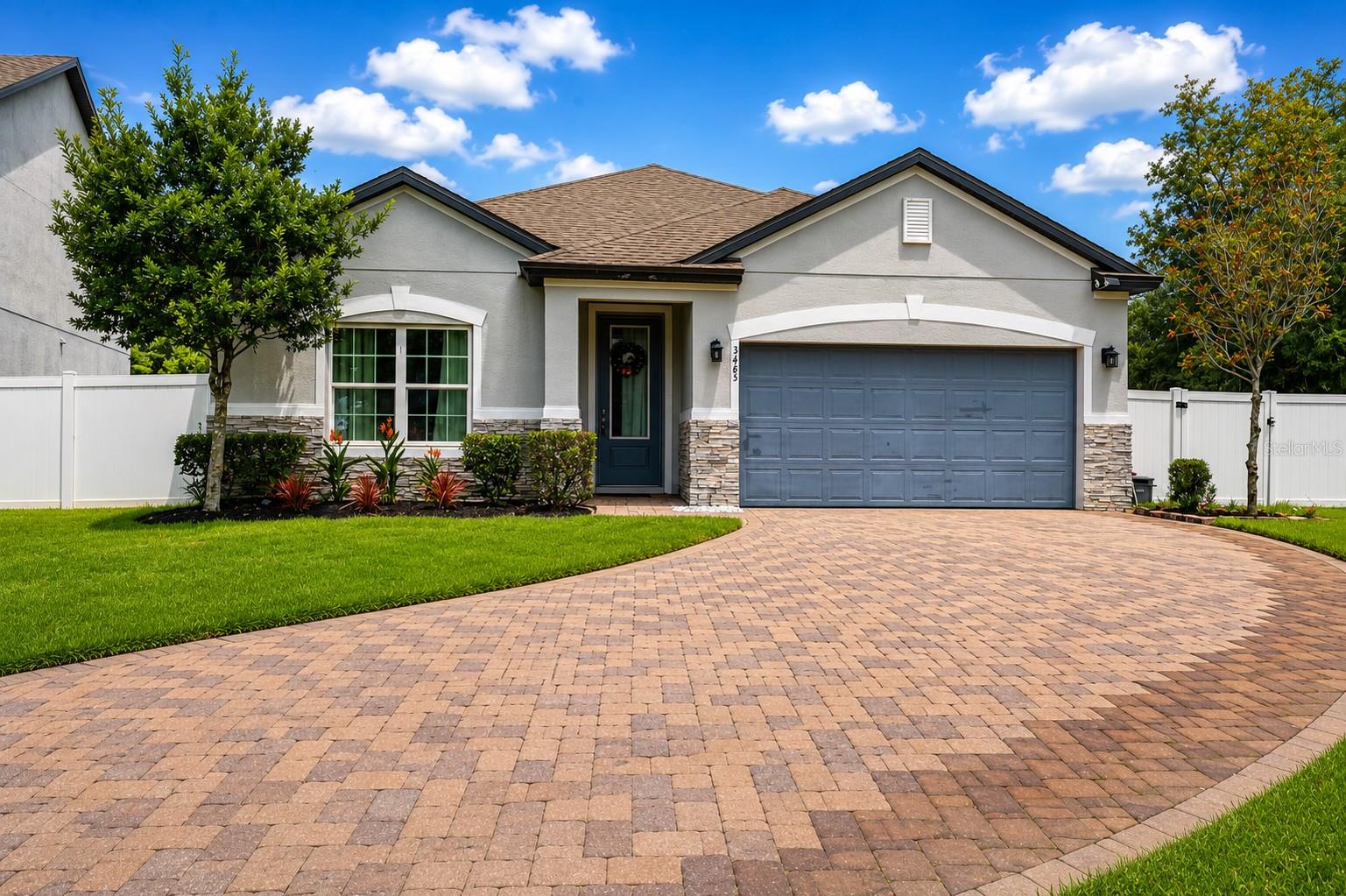 Property Tax does not reflect Homestead.This home is a gem along with the Harmony community, offers an abundance of extras, whether you’re a family seeking a vibrant lifestyle or someone just beginning your journey into homeownership. Welcome to 3485 MIDDLEBROOK PLACE, a stunning 4 bedroom, 2 bath home with a bright, open concept well designed all on one floor. Nestled on an oversized lot at the end of a quiet cul-de-sac with 2 car garage and extended pavers driveway, it’s surrounded by conservation on both sides, ensuring privacy. You can relax with morning coffee on the back patio or unwind at sunset. Step out to a covered lanai, extended patio with a gazebo, jacuzzi, built-in speakers, and Bluetooth. Just steps away, a playground awaits in the conservation area. Harmony offers a vibrant lifestyle: a fitness center, swimming pool, tennis, basketball, soccer fields, and more, ensuring endless options for family fun and fitness. Lake Buck with boat and kayak rentals, plus a serene deck area for sunsets and fishing, rounds out this exceptional lifestyle, with golf course rentals,  and golf cart convenience. Also it own local Bussines area within the community. Conveniently located about 30 minutes from Orlando, you have easy access to East Coast beaches, highways, Lake Nona Medical City, VA hospitals, Orlando International Airport, theme parks, top colleges, and a growing job market. Call today to schedule your private showing, this home won’t last long!