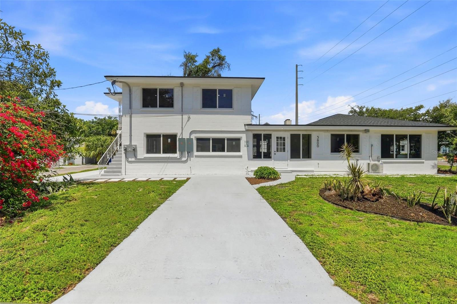 Turn-key multifamily building in a great central location! Duplex PLUS an additional in-law suite. Layout: Downstairs: 2 bed, 1 bath unit + 1 bed, 1 bath accessory suite. Upstairs: 1 bed, 1 bath unit. Built in 1960, completely remodeled in 2026 - major updates include a new roof, completely new & full electrical re-wire, new AC systems, new hurricane-impact windows, plumbing upgrades, new water heaters, full cosmetic redesign. Surrounded by a multi-million-dollar developments with quick access to both downtown and the beaches. Renovations are permitted. No flood zone, no HOA, and no hurricane damage. Beautiful corner lot with tons of parking. 2 separate addresses & separate utilities - 3600 1st Ave S. & 109 36th St. S.