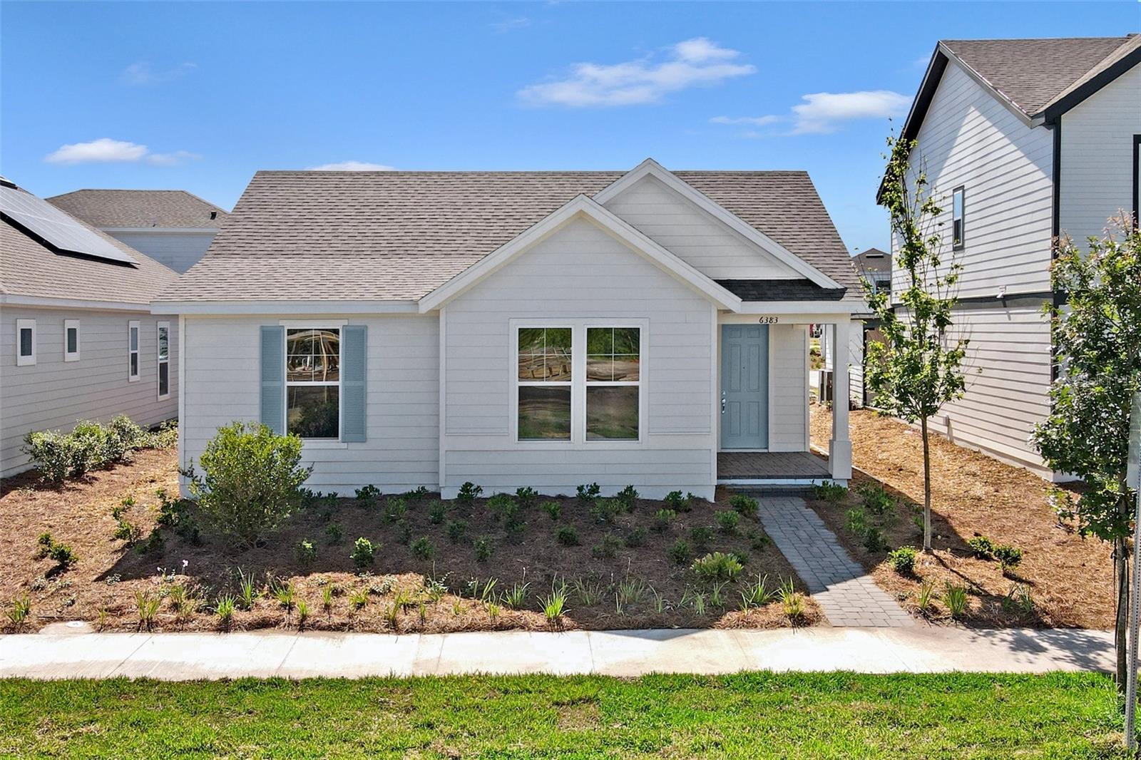 Welcome to this beautifully maintained 3-bedroom, 3-bathroom home in the highly desirable Weslyn Park at Sunbridge community. Built in 2024, this thoughtfully designed residence offers an open-concept floor plan filled with natural light, a spacious living and dining area, and a modern kitchen featuring quartz countertops, stainless steel appliances, a large island, and ample cabinet space.
The spacious primary suite offers a walk-in closet and a beautifully appointed en-suite bathroom with dual vanities and a walk-in shower. The additional bedrooms are generously sized, providing flexibility for family, guests, or a home office.
Step outside to enjoy the covered lanai overlooking the backyard, perfect for relaxing or entertaining. Located in the award-winning Sunbridge master-planned community, residents enjoy scenic walking trails, parks, green spaces, and convenient access to Lake Nona, Medical City, Orlando International Airport, major highways, shopping, dining, and top-rated schools.
Don't miss the opportunity to own this nearly new home in one of Central Florida's fastest-growing communities. Schedule your private showing today!