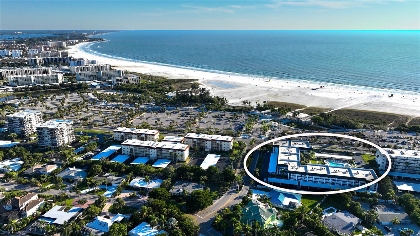 Capture the essence of the Siesta Key Beach lifestyle from this updated, expansive two-bedroom, two-bath west-facing corner unit offering views of the award-winning Siesta Key Beach. Step into a beautifully finished unit flooded with natural light and boasting an open floor plan with neutral tile throughout. This unit is in move-in-ready condition and is offered turnkey. It features a newer kitchen, updated bathrooms, stainless steel appliances, walk-in closets, ample storage, impact-resistant glass windows, and slider doors, as well as shutters.
Nestled in the heart of Siesta Key, this condo provides seamless access to the island's vibrant attractions. Enjoy the proximity to the beach with tennis and pickleball just steps away. Siesta Key Village just down the road offers eclectic dining and boutique shopping options. Explore the island effortlessly via bike or go on a leisurely walk to various attractions. You can also take the free trolley service which stops right in front of the Beach Way building.
The Beach Way complex offers a dedicated covered parking space, amenities such as a large, heated pool with an outdoor grilling area, a social room with a kitchen, as well as a dedicated storage closet for beach essentials. You can take the stairs, or an elevator directly to your floor. This well-maintained community has undergone recent upgrades, including a new roof in 2020, an updated elevator installed in 2019, re-plumbed stacks completed in 2018, refreshed landscaping in 2020, and the addition of new vinyl fencing in 2021.
The quarterly condo association fee covers access to all the amenities, pest control, basic cable, water/sewer services, weekend on-site maintenance, and community insurance.
Whether seeking an island retreat, full-time residence, or an investment opportunity, this condominium caters to diverse lifestyle preferences. Enjoy rental income potential while relishing personal use during vacant periods. This property is a remarkable find for those seeking the ultimate coastal lifestyle by offering unparalleled proximity to Siesta Key Beach.
