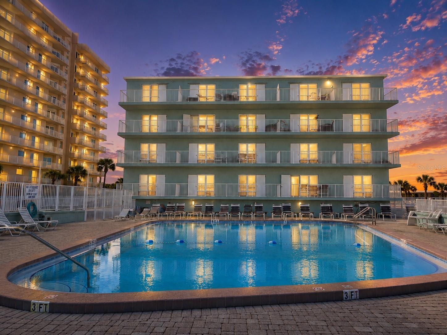 Virtually Staged. Welcome to relaxed coastal living at Beach Club Condominiums in The Shores. This well-maintained oceanfront community offers a quieter, more residential feel while keeping you close to everything Daytona Beach Shores has to offer.

The building features a clean, classic coastal exterior, parking, and easy access to the beach just steps away. Residents enjoy a laid-back atmosphere ideal for full-time living, seasonal use, or smart coastal investment.

Located in the heart of Daytona Beach Shores, Beach Club places you near local dining, shopping, fitness studios, beach parks, and the Shores Community Center. Miles of beachfront sidewalks invite morning walks, bike rides, and evening sunsets - everything that defines the Florida coastal lifestyle.

Whether you're looking for a low-maintenance beachside home or a place to unwind by the ocean, Beach Club Condominiums delivers location, simplicity, and everyday beach living, without the crowds.

7-day minimum rental period.
No pets allowed.
