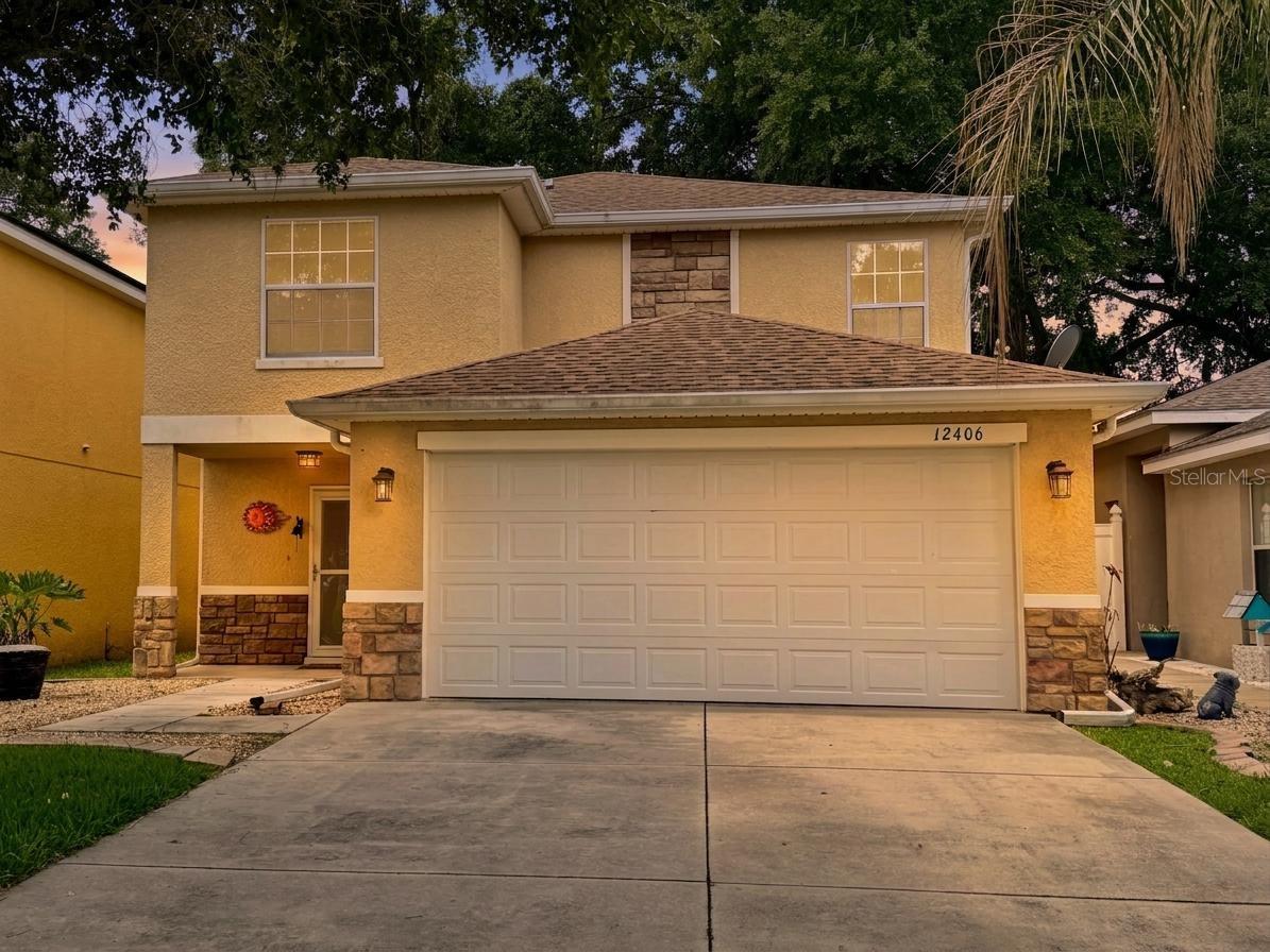 Welcome to the desirable Villages of Parkwood, a gated community offering resort-style amenities including a clubhouse, fitness room, and outdoor pool. This spacious 4-bedroom, 3.5-bath home blends comfort, convenience, and lifestyle. Just minutes from Hwy 301 and CR 466, you’ll enjoy quick access to shopping, dining, medical facilities, and The Villages Charter Schools.

Built with durable concrete block and stucco construction, this home offers lasting value and peace of mind. Inside, a thoughtful floor plan is enhanced by tranquil greenspace views behind the property, providing a serene backdrop while still being part of a vibrant neighborhood.

The first floor features easy-to-maintain laminate flooring, while the upstairs is carpeted for comfort. The kitchen includes granite countertops, appliances, a water purification system, a vented outdoor exhaust hood, and a breakfast bar for casual dining.

Upstairs, all four bedrooms and three full bathrooms are thoughtfully arranged, including a spacious primary suite with a walk-in closet and private en-suite bath with dual vanities and a walk-in shower. A half bath downstairs adds extra convenience for guests.

Enjoy seamless indoor-outdoor living with two sets of sliding doors opening to a screened lanai, perfect for relaxing while overlooking the backyard and peaceful greenspace. Additional highlights include a private mailbox and community sidewalks for evening strolls.

This home isn’t just a residence—it’s a lifestyle. Don’t miss your chance to make it yours. Schedule your private showing today!