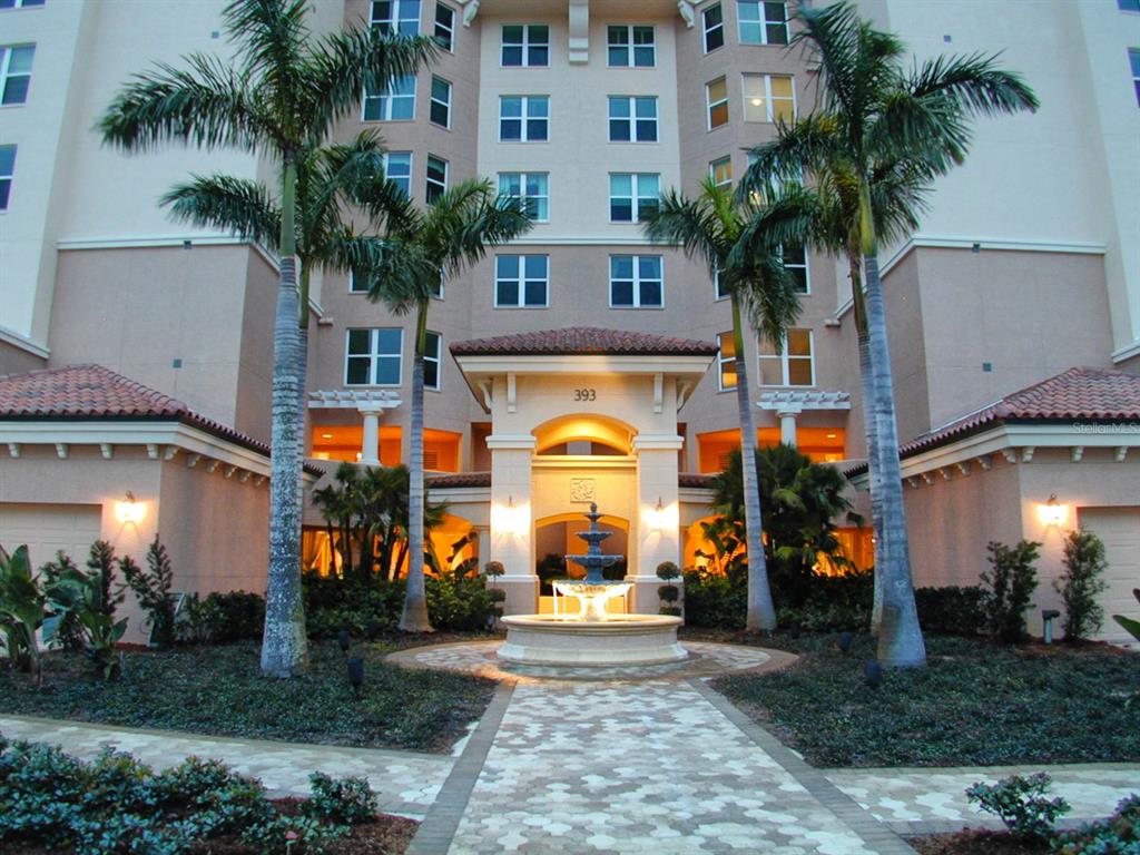 This picture-perfect 3 bedroom, 3 bath condo offers the perfect living space for those who seek luxury and comfort in a country club community. The elevator opens to your private foyer and upon entry you know you have entered a special sanctuary.   Meticulously maintained, it has many custom features including an eat in kitchen with designer backsplash, granite counters, solid wood 42” upper cabinets and a Subzero refrigerator all in neutral tones.  Beautiful solid wood Brazilian floors installed on the diagonal throughout, designer lighting fixtures, and custom designed silk drapes lend an air of elegance and uniqueness to this unit.  This is not a cookie cutter look as many in the towers are.  The Den/third bedroom has a custom designed built-in desk and lots of custom shelving.  This is a perfect space for a pull-out couch for extra guests, but also be used as an office for the owner. The laundry room has an abundance of storage cabinets, and the guest bedroom and bath are situated away from the main living area for added privacy. You’ll have your own climate-controlled storage area and convenient parking under the building, and be just steps away from the elevator.  Your quiet and private balcony overlooks a preserve and features wonderful bay breezes as well as good views of the intracoastal waterway.  Your eyes are immediately drawn to the mesmerizing views of the glorious sunsets and native birds on flight throughout the preserve.  Peace of mind security with 24/7 guarded gate entry, coded building access, coded private elevators and building backup generator make for a lifestyle of easy living in the luxury and security of the Meridian II Towers at The Oaks.  Spend a sunny Florida day at the Meridian residents-only pool with spa and fitness room, just steps from your building.  Stroll the sidewalks through this beautiful preserve community or enjoy the lifestyle and many activities as a member of The Oaks Club. The Oaks Club membership is required, social or equity, which offers you exclusive privileges of two 18-hole championship golf courses, four pickleball courts, 12 Har-Tru tennis courts, croquet, bocce, gourmet dining in three restaurants, fitness and wellness centers and an Olympic size pool.  Ready for immediate occupancy.
