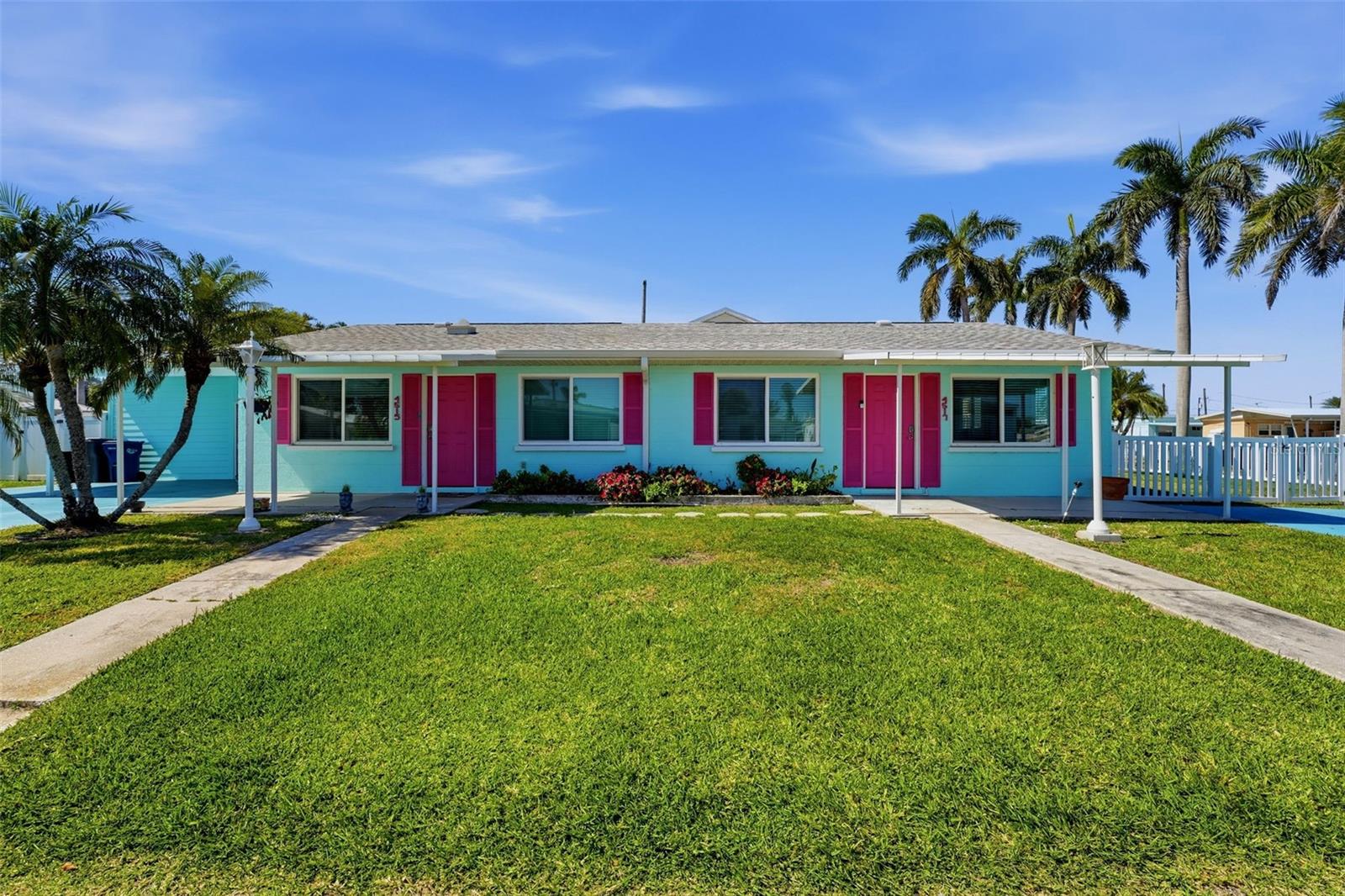 Location, location, location! This beautifully updated duplex is ideally situated just minutes from the stunning beaches of Anna Maria Island and IMG, offering the perfect blend of coastal living and consistent annual rental income potential.

This property features two fully renovated units, both thoughtfully updated with modern finishes including new cabinetry, granite countertops, and newer appliances, creating a clean, coastal aesthetic that appeals to long-term tenants.

The larger unit is a spacious 2-bedroom, 1-bath and is currently tenant-occupied, providing immediate income. It offers an open-concept kitchen and living area, complete with all essential appliances including refrigerator, stove, oven, microwave, and dishwasher. One bedroom is located just off the main living space, while the second bedroom is positioned toward the rear near the bathroom and features a large walk-in closet. Additional highlights include a dedicated laundry area with washer and dryer, extra storage space, a fully fenced backyard for privacy, and a large driveway with covered parking and an enclosed storage area.

The second unit is a well-appointed 1-bedroom, 1-bath, also featuring an open kitchen and living space with all necessary appliances. It includes a laundry area with washer and dryer, interior storage space, plus additional exterior storage just outside the back door—making it highly functional for tenants.

Both units are ideally located just 5 minutes from shopping, dining and to Anna Maria Island. Sarasota Bay is also just a short walk away, where dolphins and manatees are often seen, adding to the property’s unique coastal appeal.

With no HOA restrictions and strong annual rental potential, this duplex is an excellent opportunity for investors looking to expand their portfolio or secure a versatile income-producing property in a highly desirable location.