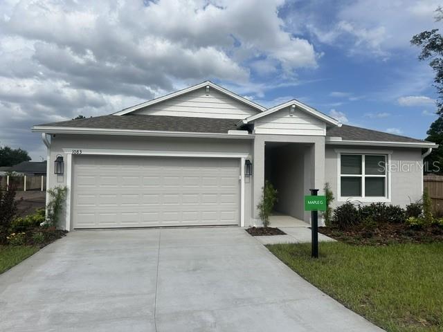 MODEL home offering a sale / leaseback opportunity. Located in the new Cassie Oaks community, with just 24 homesites on a charming cul-de-sac street, this move-in ready Maple showcases an impressive collection of sleek upgrades, quality construction, and modern finishes throughout. Built with durable block construction, the community has no CDD fees, a low $95 monthly HOA, and rear privacy fencing throughout. 
Step inside the Maple floor plan through the striking 6 foot 8 inch glass front door into a bright, open concept layout where the great room, enhanced with additional LED lighting, flows seamlessly into the kitchen. Granite countertops, white soft-close cabinetry, a subway tile backsplash, and a full suite of stainless steel appliances, including an ESTAR refrigerator and dishwasher, create a space that is both beautiful and functional. Just beyond, a spacious flex room provides endless possibilities as a home office, fitness room, media room, or formal dining area.
Situated at the rear of the home, the primary suite features a generous walk in closet and an elegant bath with dual granite vanities, white cabinetry, and an oversized tiled shower with a glass enclosure. Three secondary bedrooms are thoughtfully positioned on the same side of the home, including one with its own walk in closet. A convenient walk through laundry room, complete with a washer and dryer, provides direct access to the two car garage.
A large screened patio extends the living space outdoors, creating an inviting setting to relax or entertain. This home is fully enclosed with privacy fencing for even greater seclusion. Additional highlights include blinds throughout, a Ring Video Doorbell, Smart Thermostat, Keyless Entry Smart Door Lock, and durable three tab shingles for added value. Cassie Oaks  is located 20 minutes/14 miles from NAS JAX, 15 minutes/8-9 miles from Ascension St. Vincent's Riverside, Wolfson's Children's Hospital, and Baptist Medical Center-Jacksonville. And just 1 mile from Trinity College of Jacksonville. Full builder warranty.